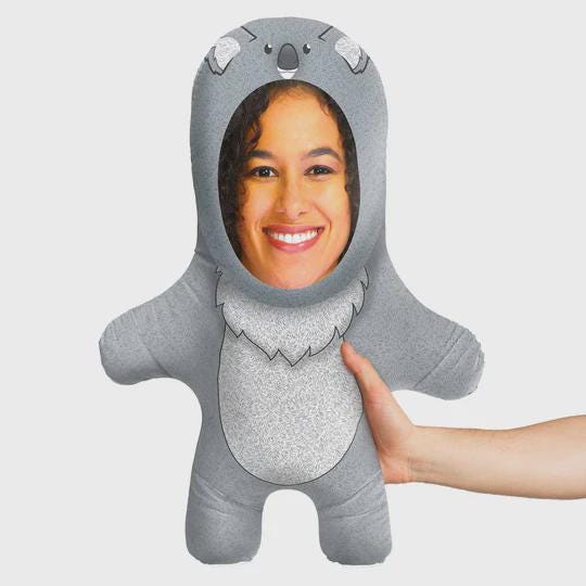 Personalised Koala Teddy Bear | Custom Photo Koala Pillow | Koala Lover Gift