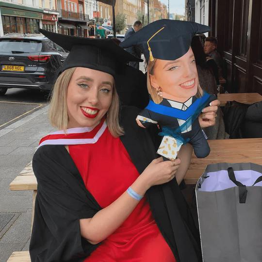 Personalised Graduation Teddy Bear | Custom Graduation Photo Pillow | Class of 2026 Graduate Gift