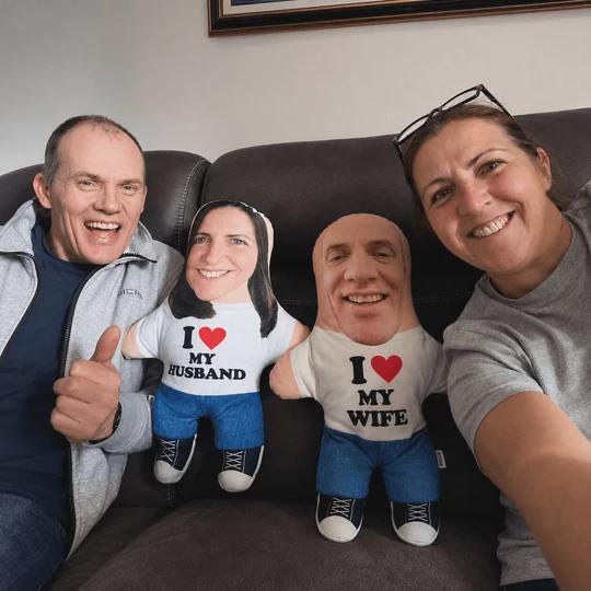 Personalised I Heart My Husband Face Pillow | Custom Photo Cushion | Husband Gift