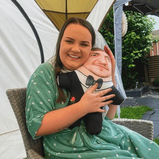 Groom Face Pillow Personalised Teddy Bear