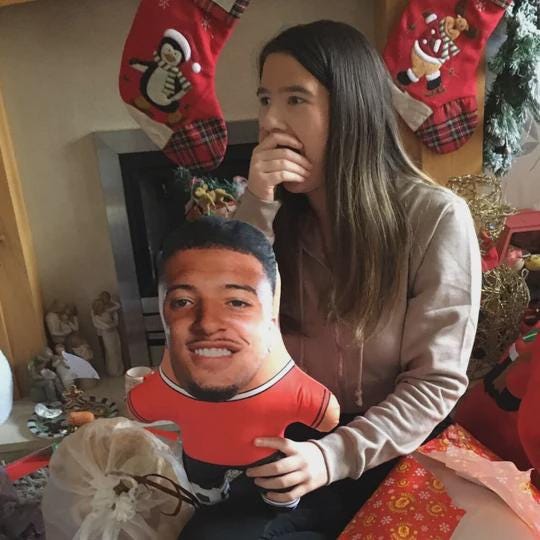 Footballer Face Pillow Personalised Teddy Bear