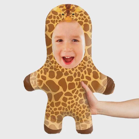 Personalised Giraffe Teddy Bear | Custom Photo Giraffe Pillow | Giraffe Lover Gift