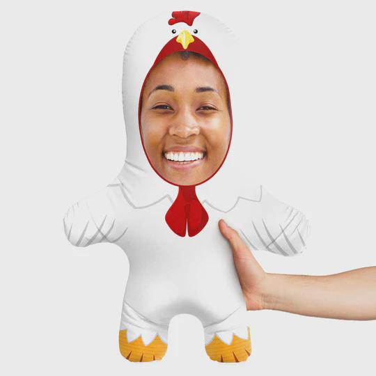 Personalised Chicken Teddy Bear | Custom Chicken Photo Pillow | Chicken Lover Gift