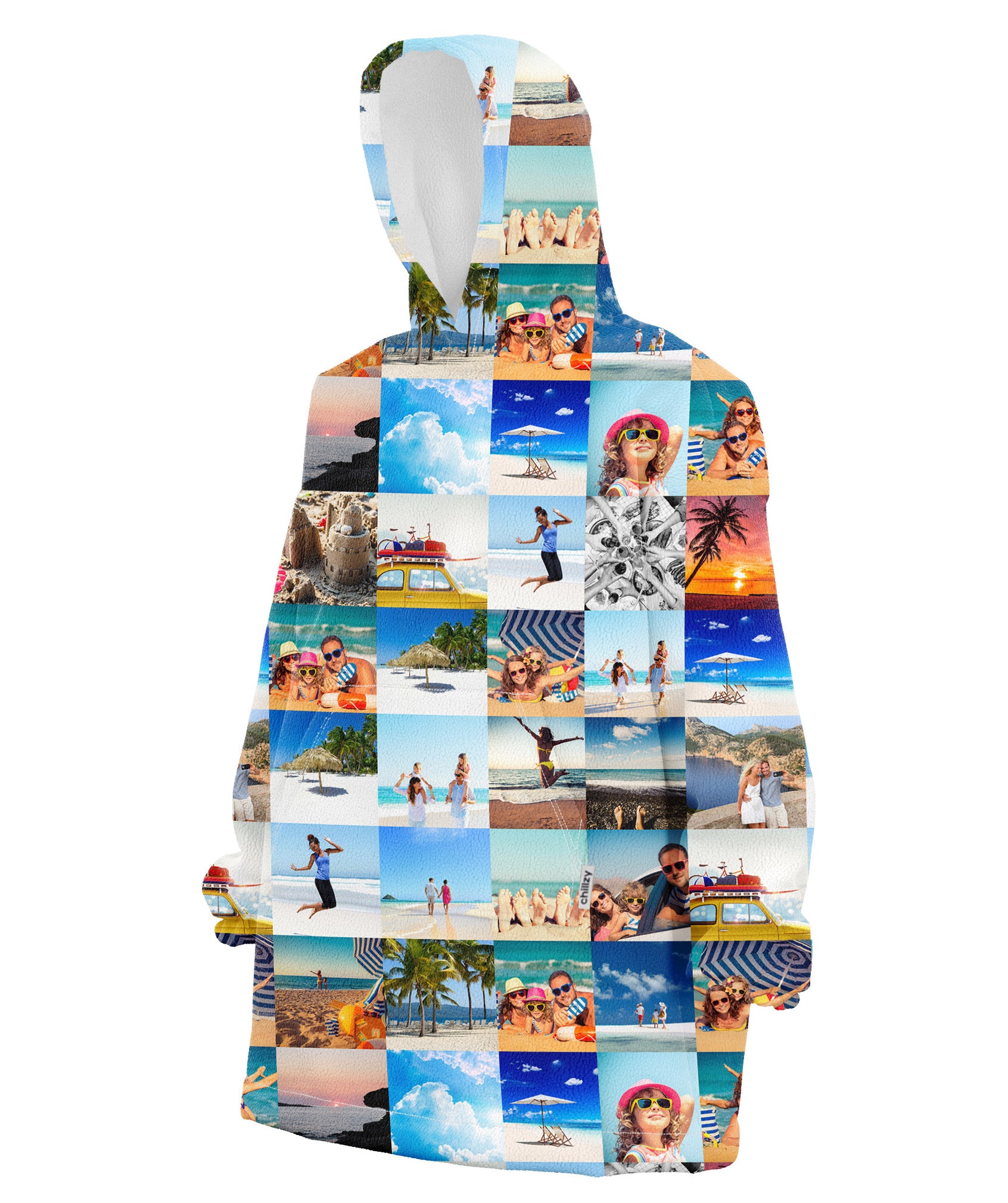 Photo Collage Chillzy Hoodie Blanket