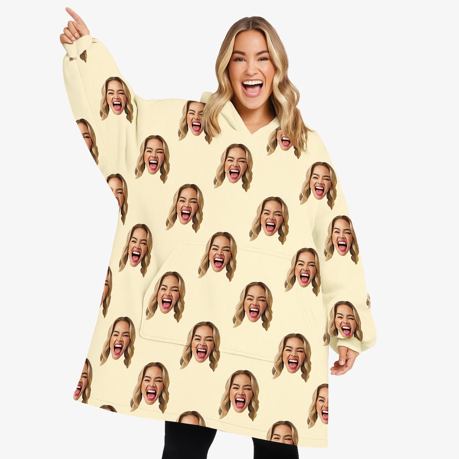 Your Face Chillzy Hoodie Blanket