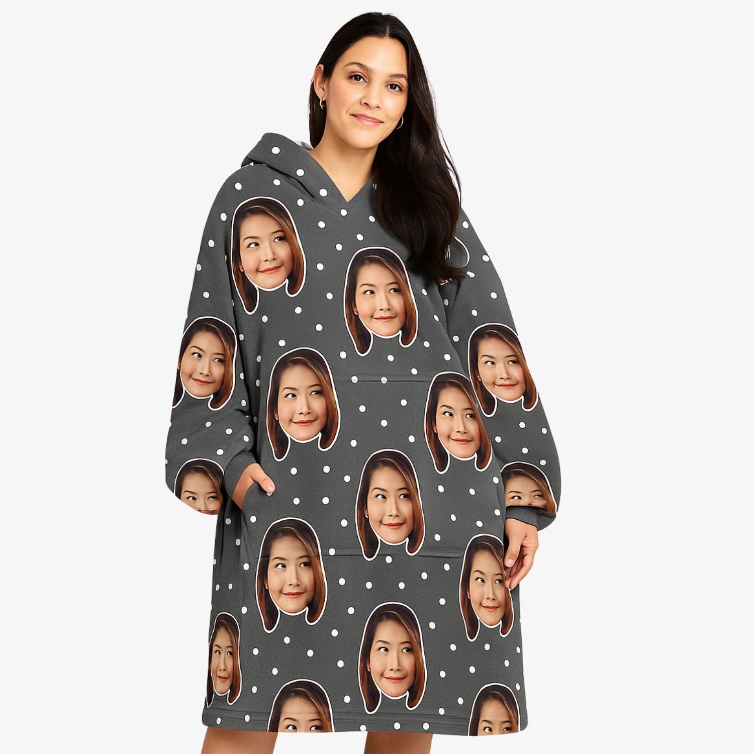Spotty Face Chillzy Hoodie Blanket
