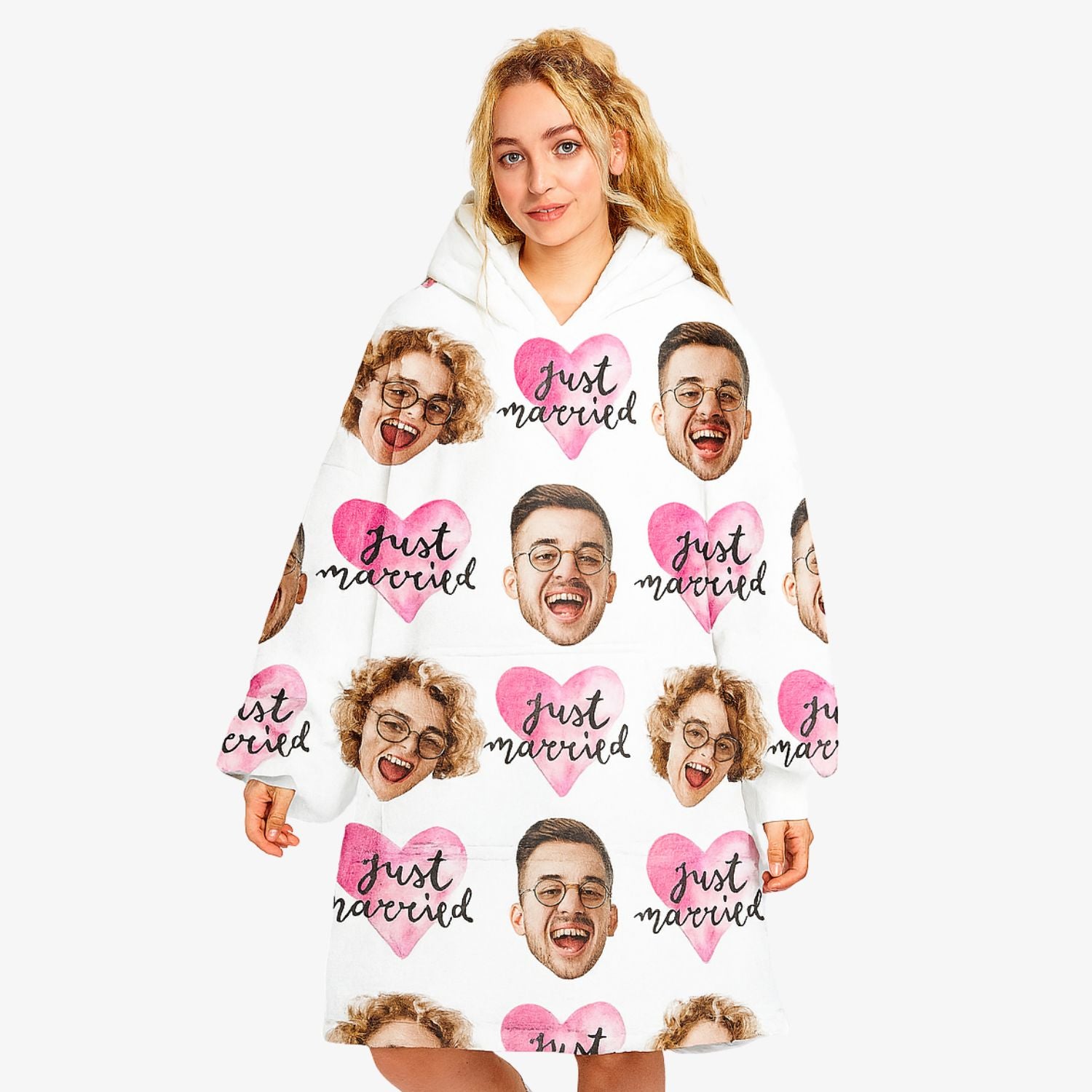Just Married Chillzy Hoodie Blanket
