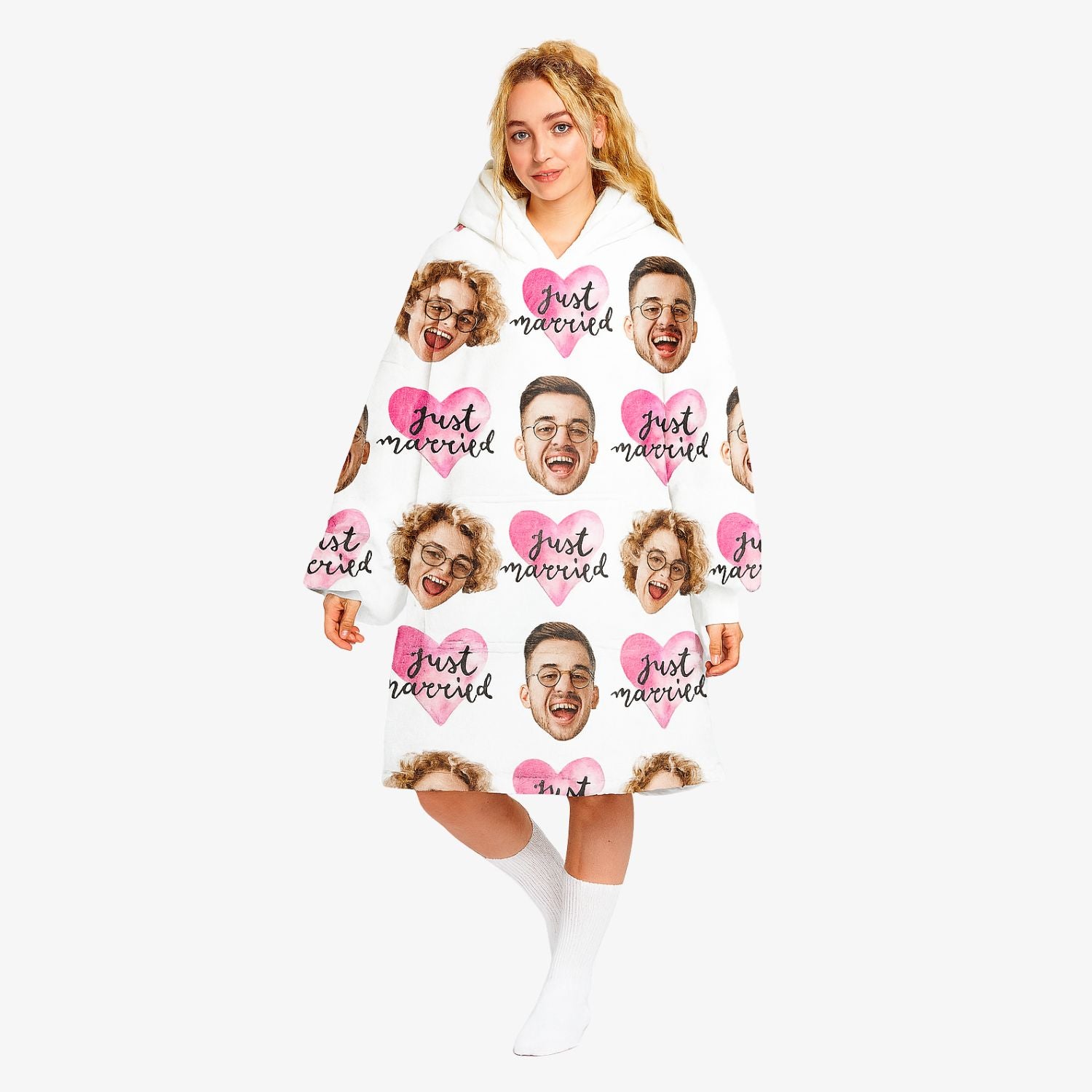 Just Married Chillzy Hoodie Blanket
