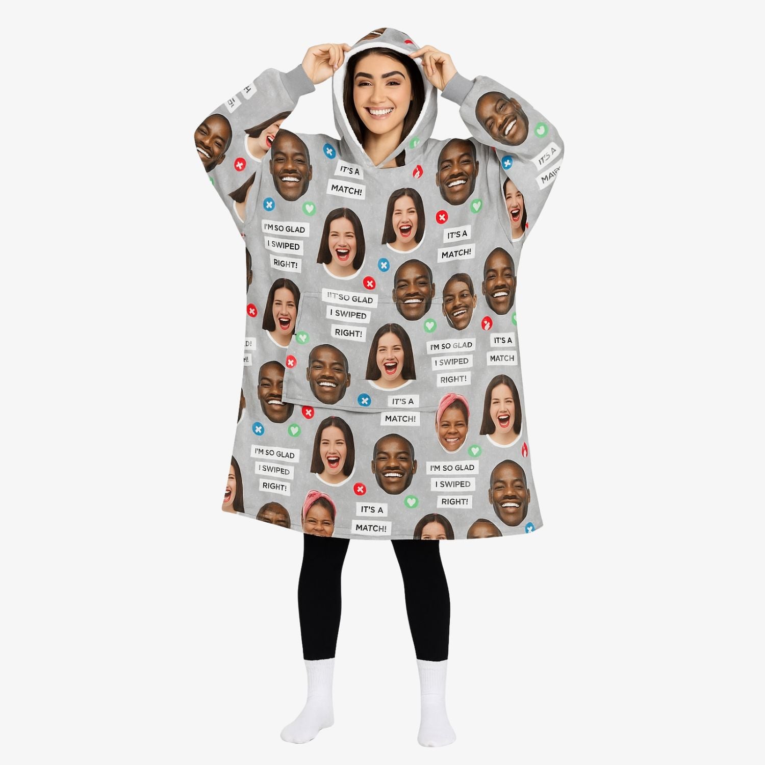 It's a Match Chillzy Hoodie Blanket
