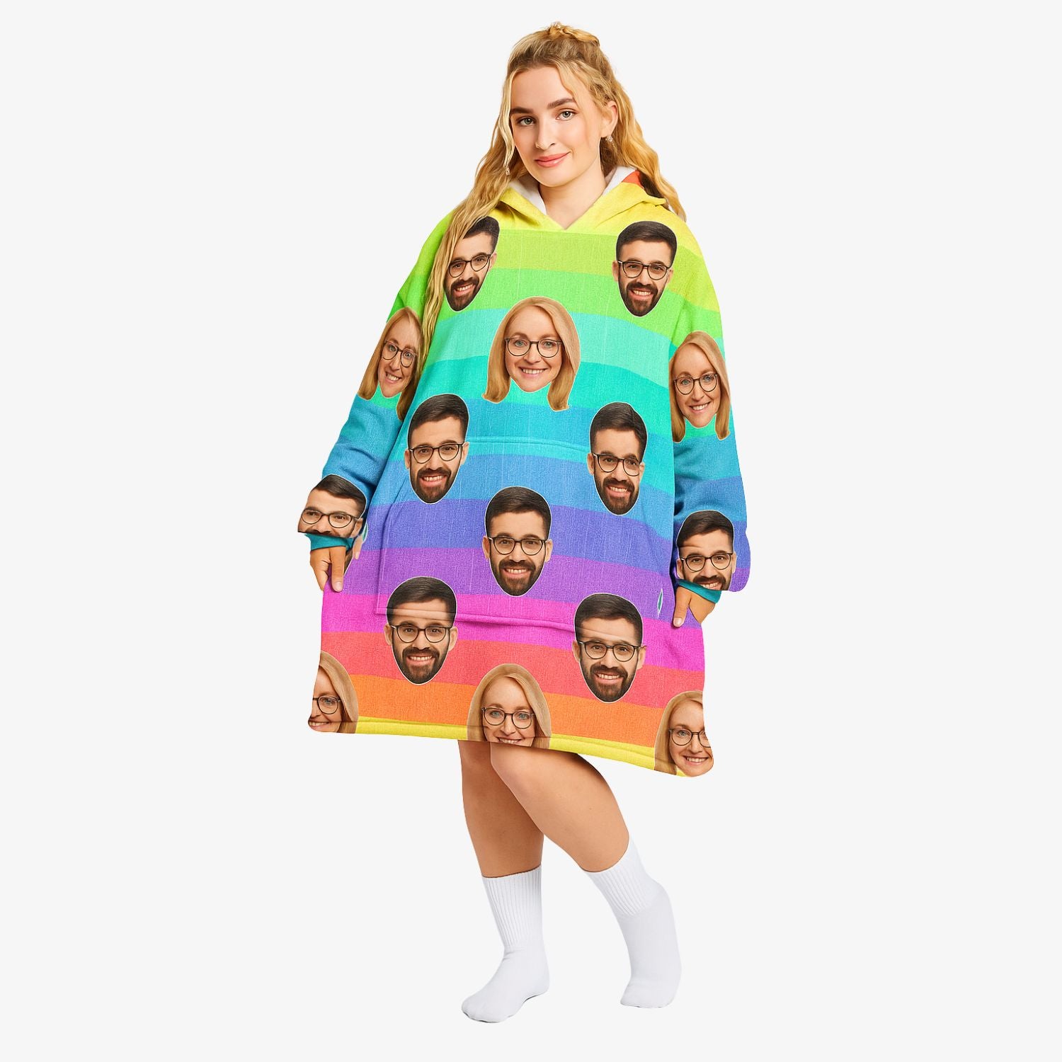 Rainbow Chillzy Hoodie Blanket
