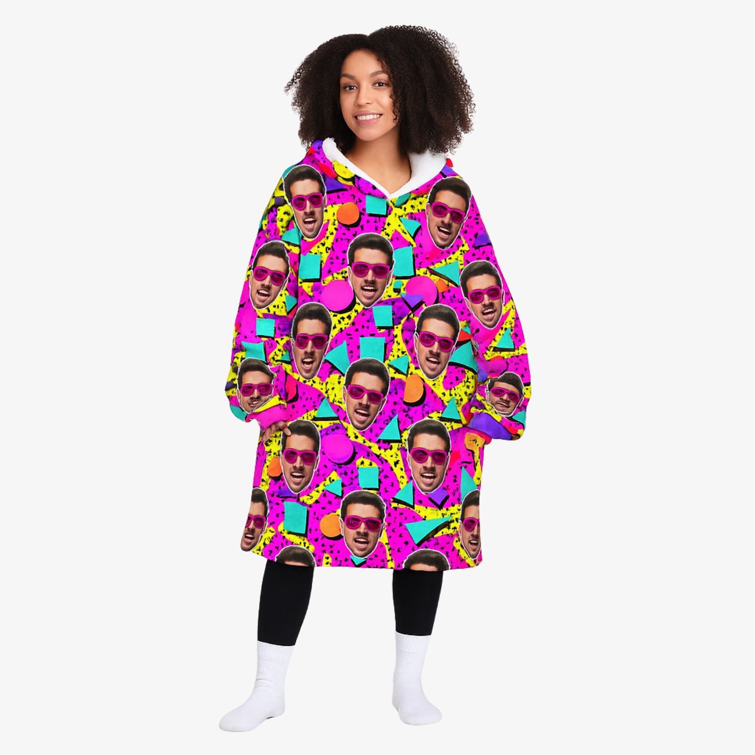 Retro Face Chillzy Hoodie Blanket
