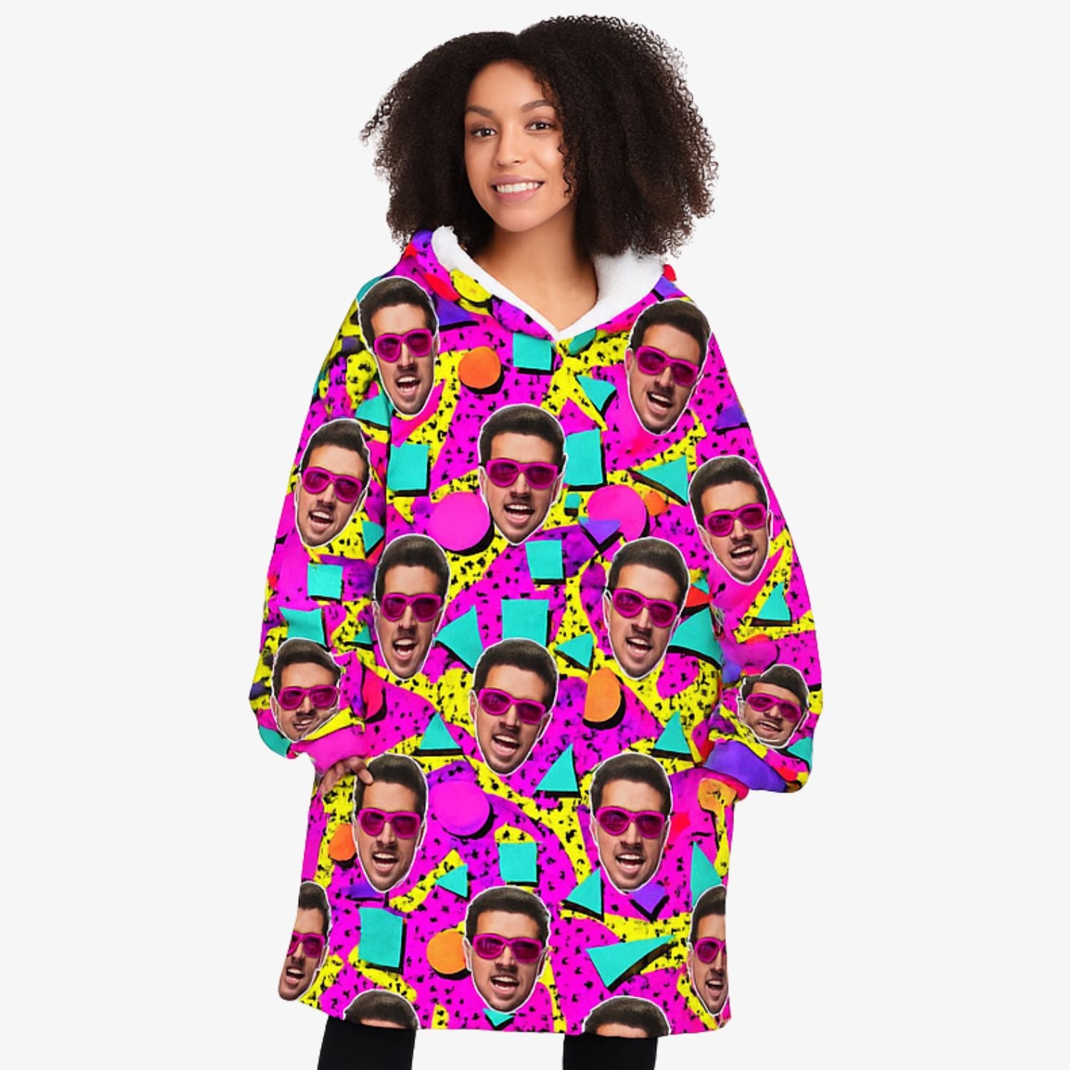 Retro Face Chillzy Hoodie Blanket
