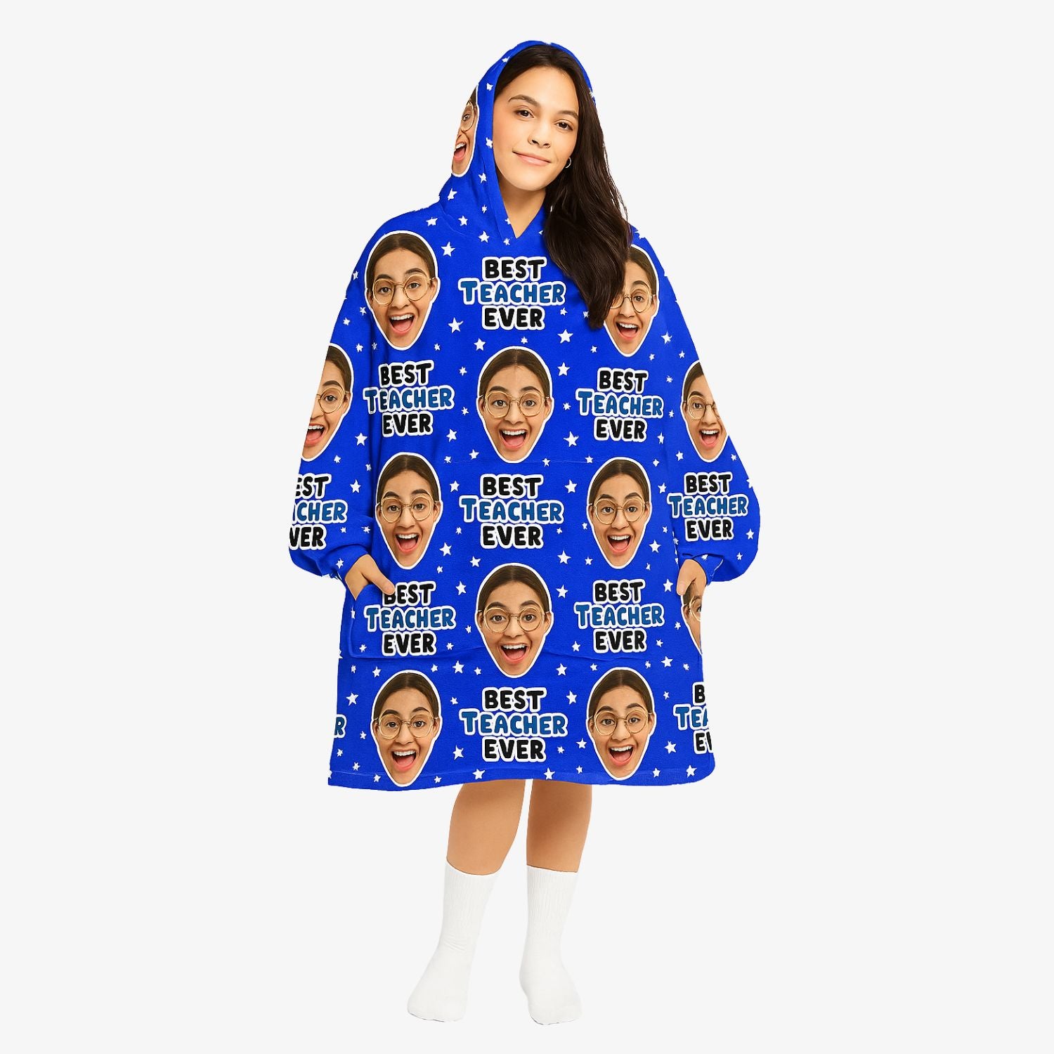Best Teacher Ever Chillzy Hoodie Blanket