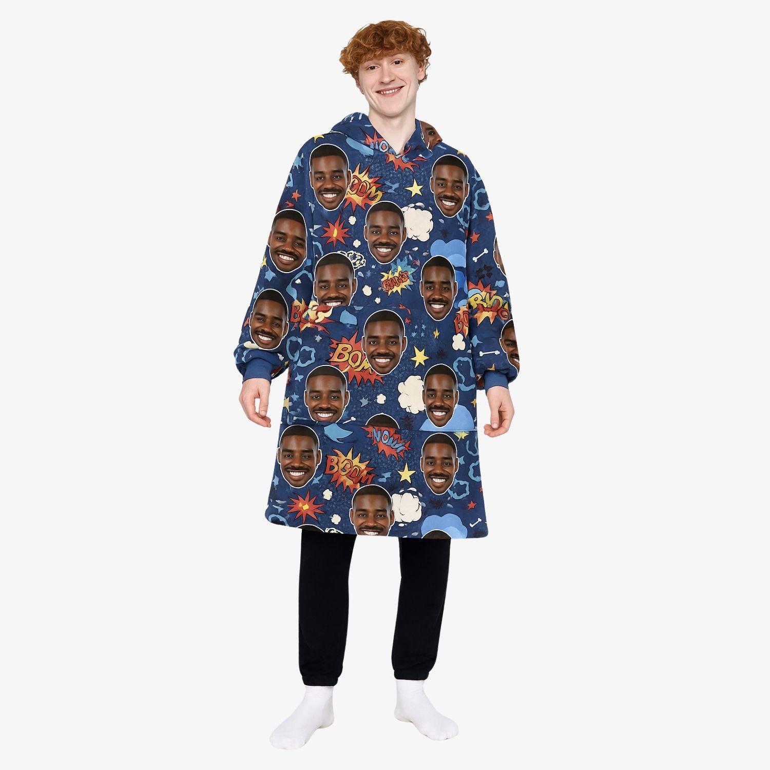 Your Face Comic Hoodie Blanket