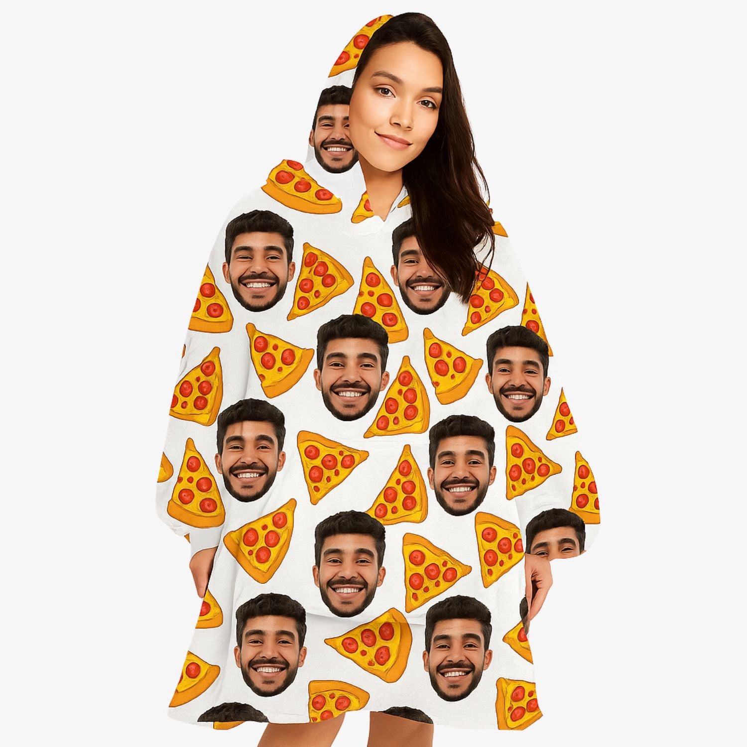 Your Face Pizza Chillzy Hoodie Blanket
