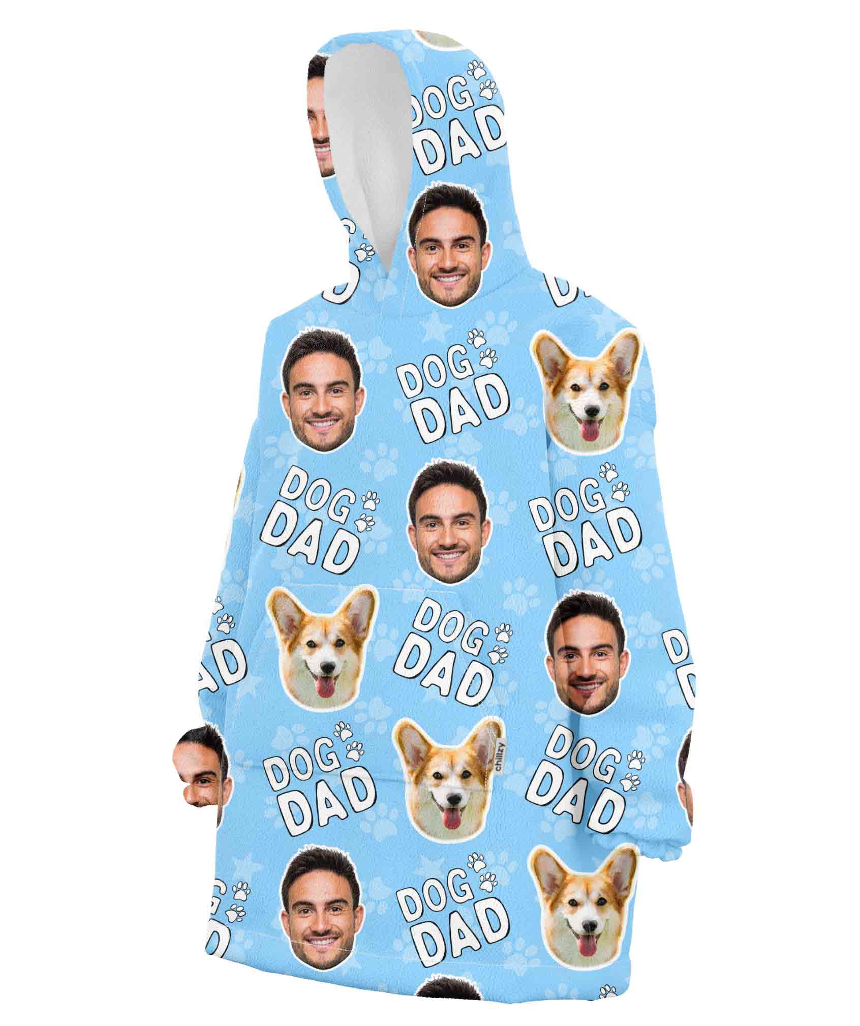 Dog Dad Chillzy Hoodie Blanket
