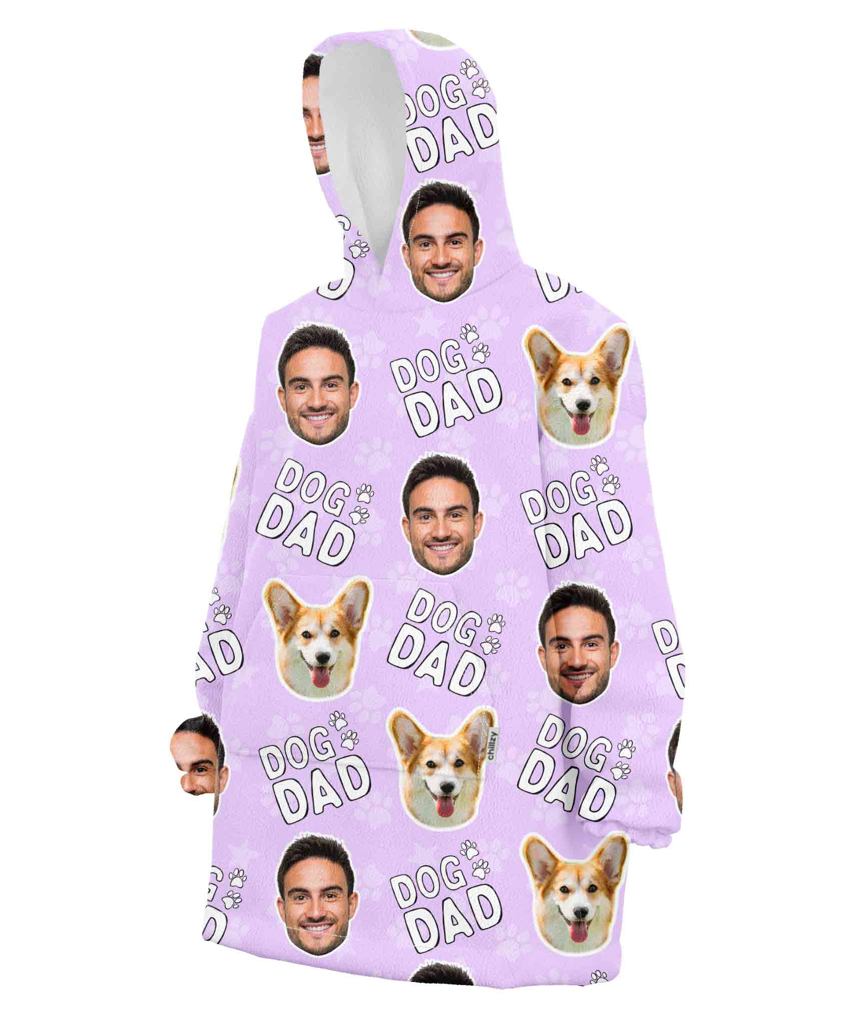 Dog Dad Chillzy Hoodie Blanket