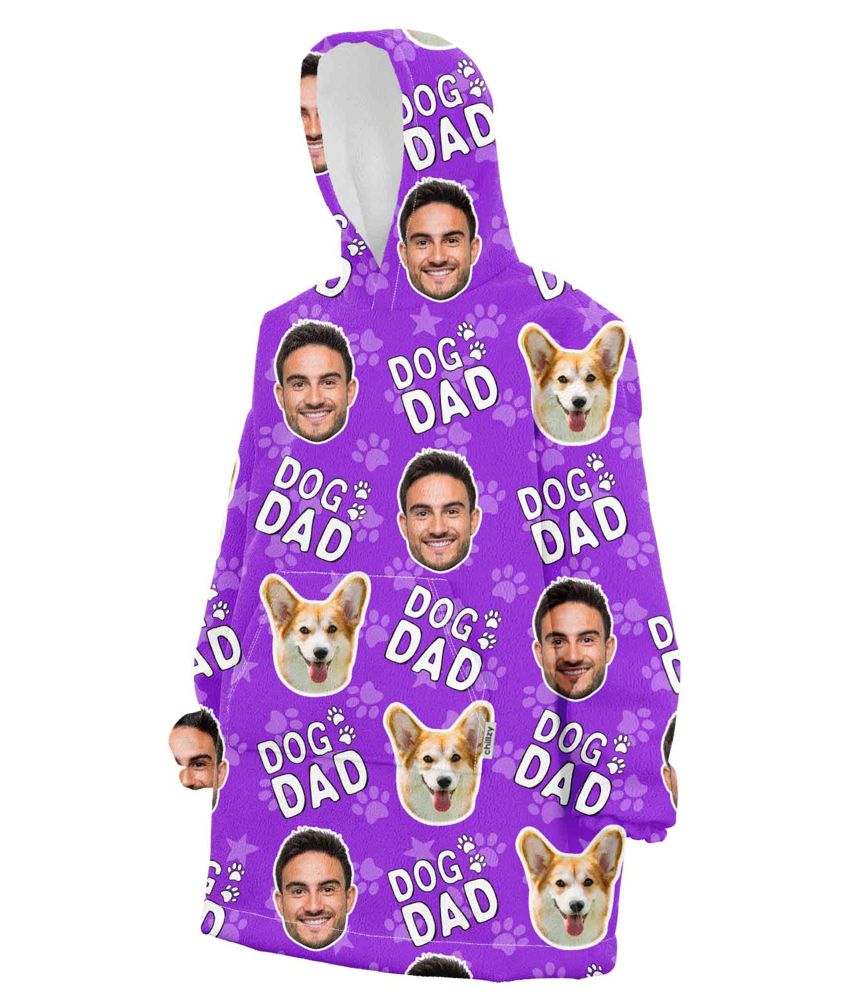 Dog Dad Chillzy Hoodie Blanket