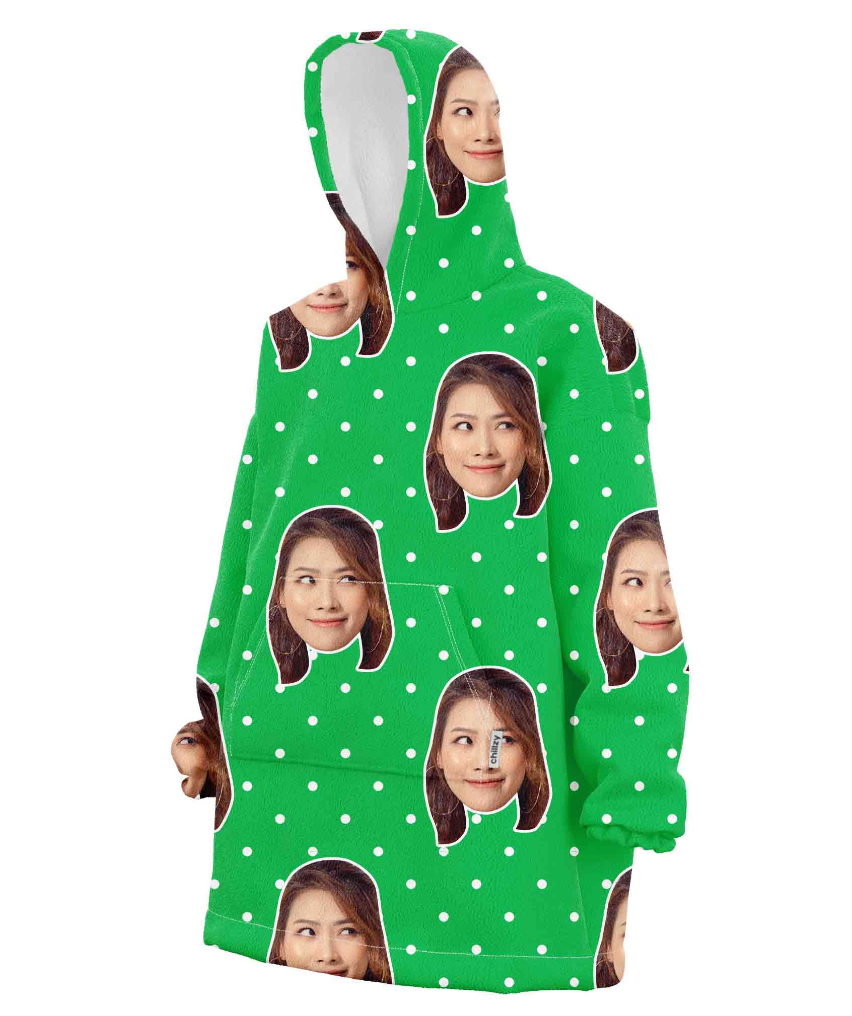 Spotty Face Chillzy Hoodie Blanket