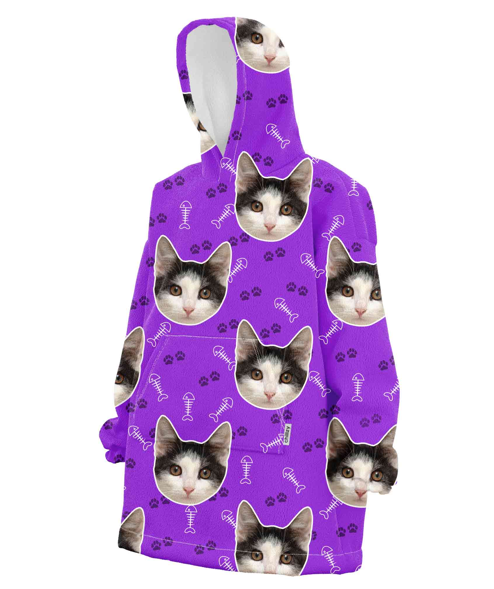 Purple sale cat hoodie