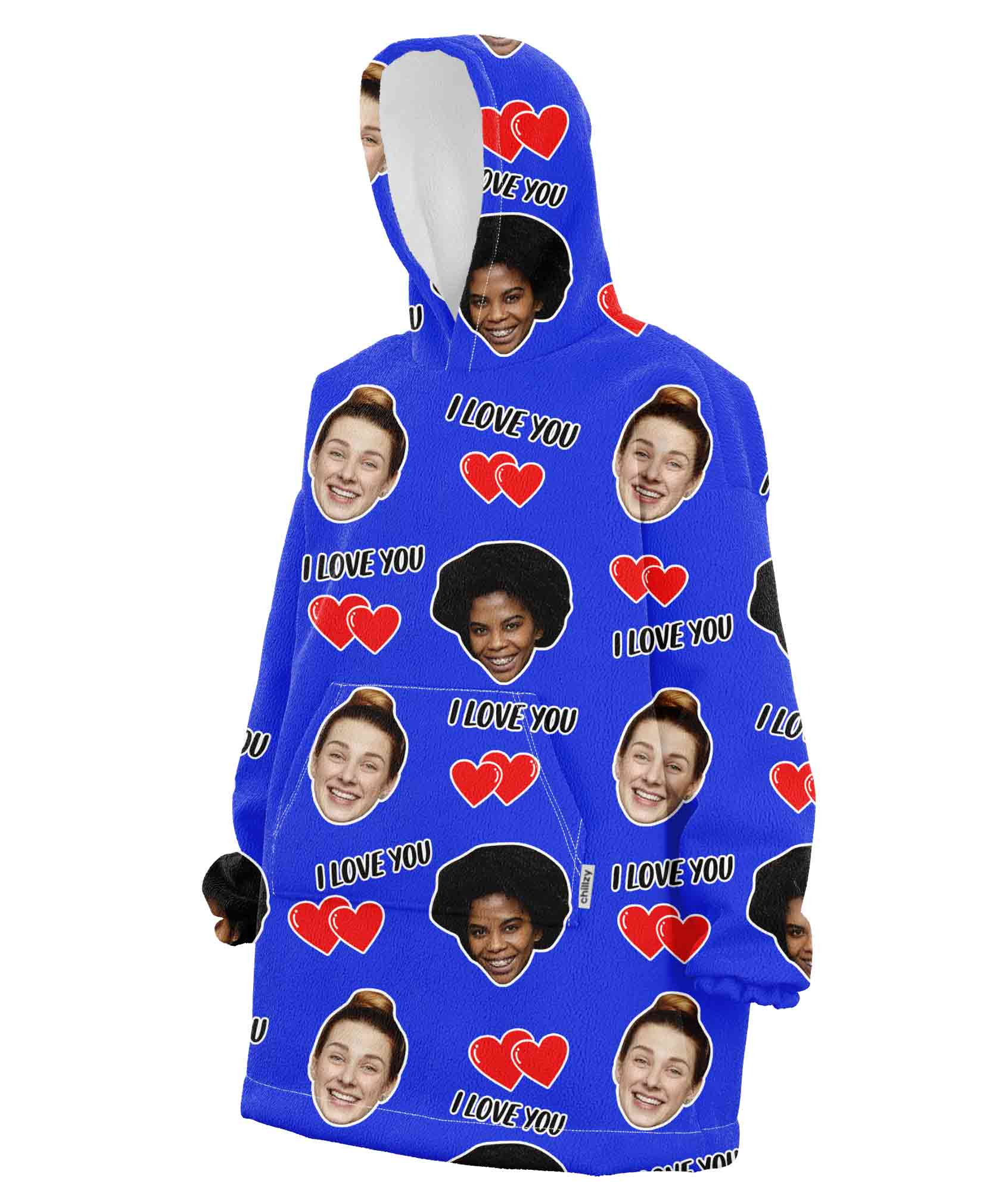 I Love You Chillzy Hoodie Blanket