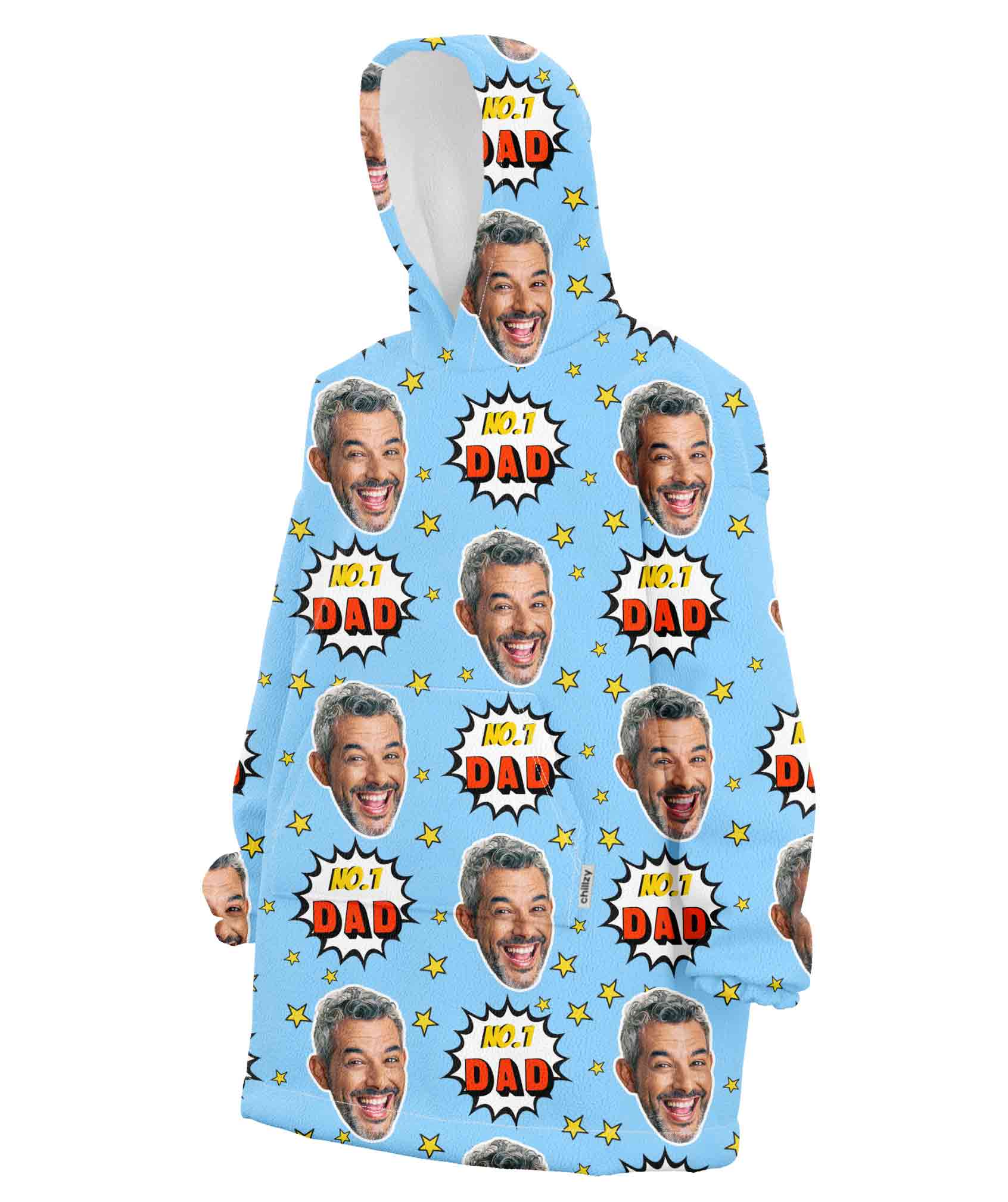 Number 1 Dad Chillzy Hoodie Blanket