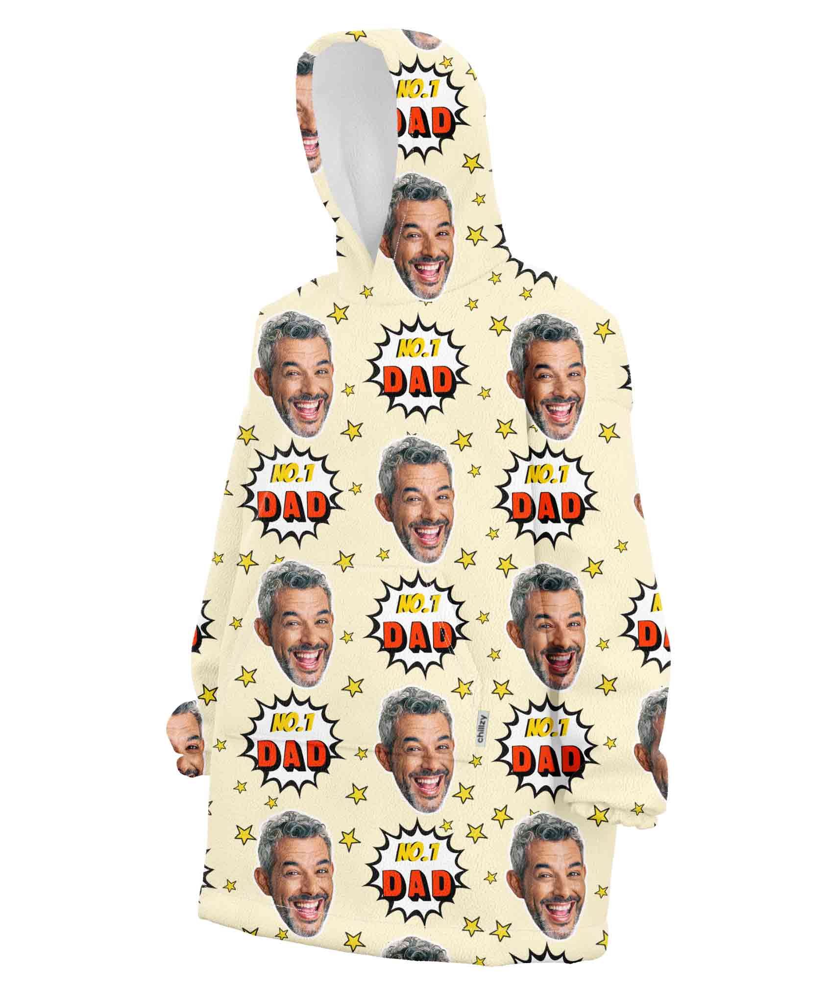 Number 1 Dad Chillzy Hoodie Blanket