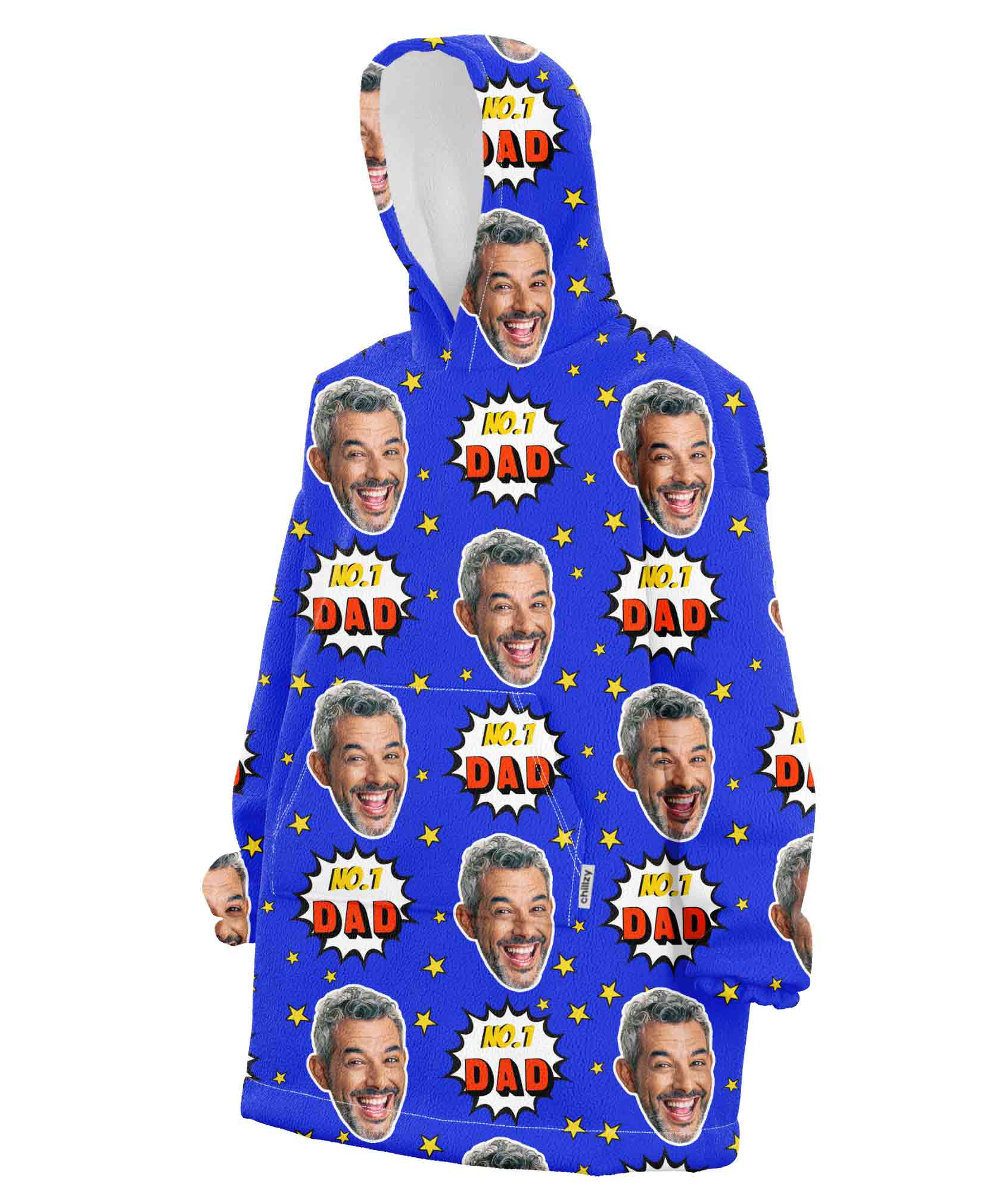 Number 1 Dad Chillzy Hoodie Blanket