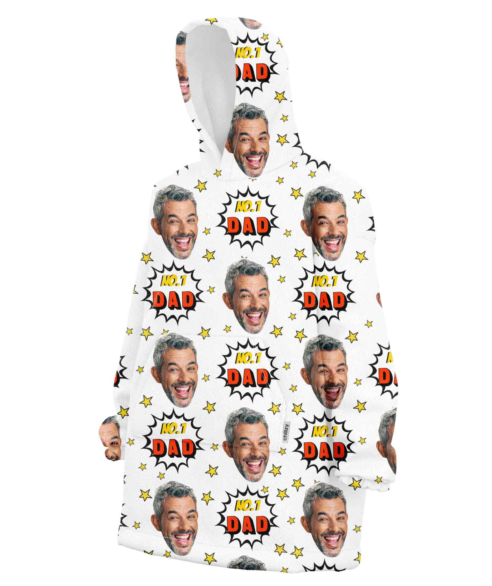 Number 1 Dad Chillzy Hoodie Blanket