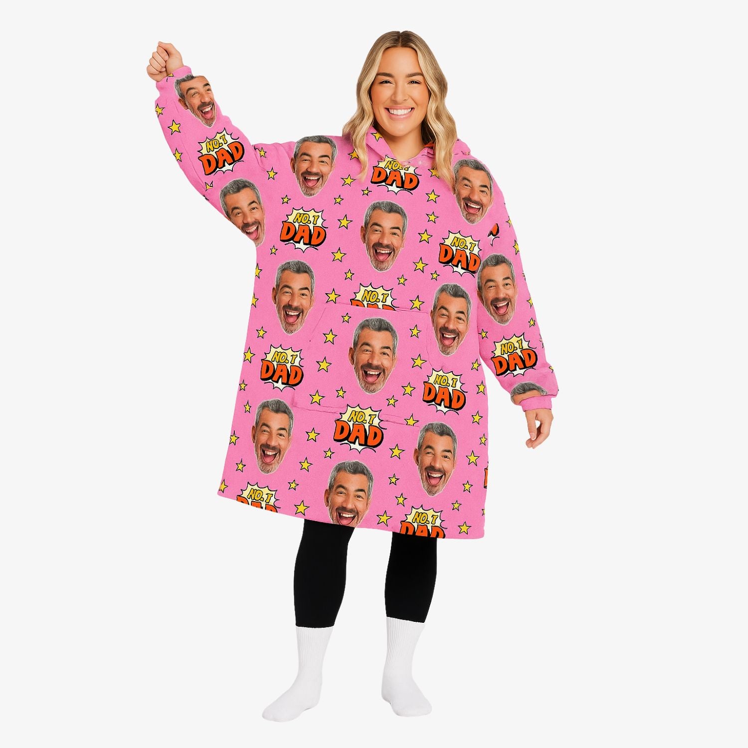Number 1 Dad Chillzy Hoodie Blanket