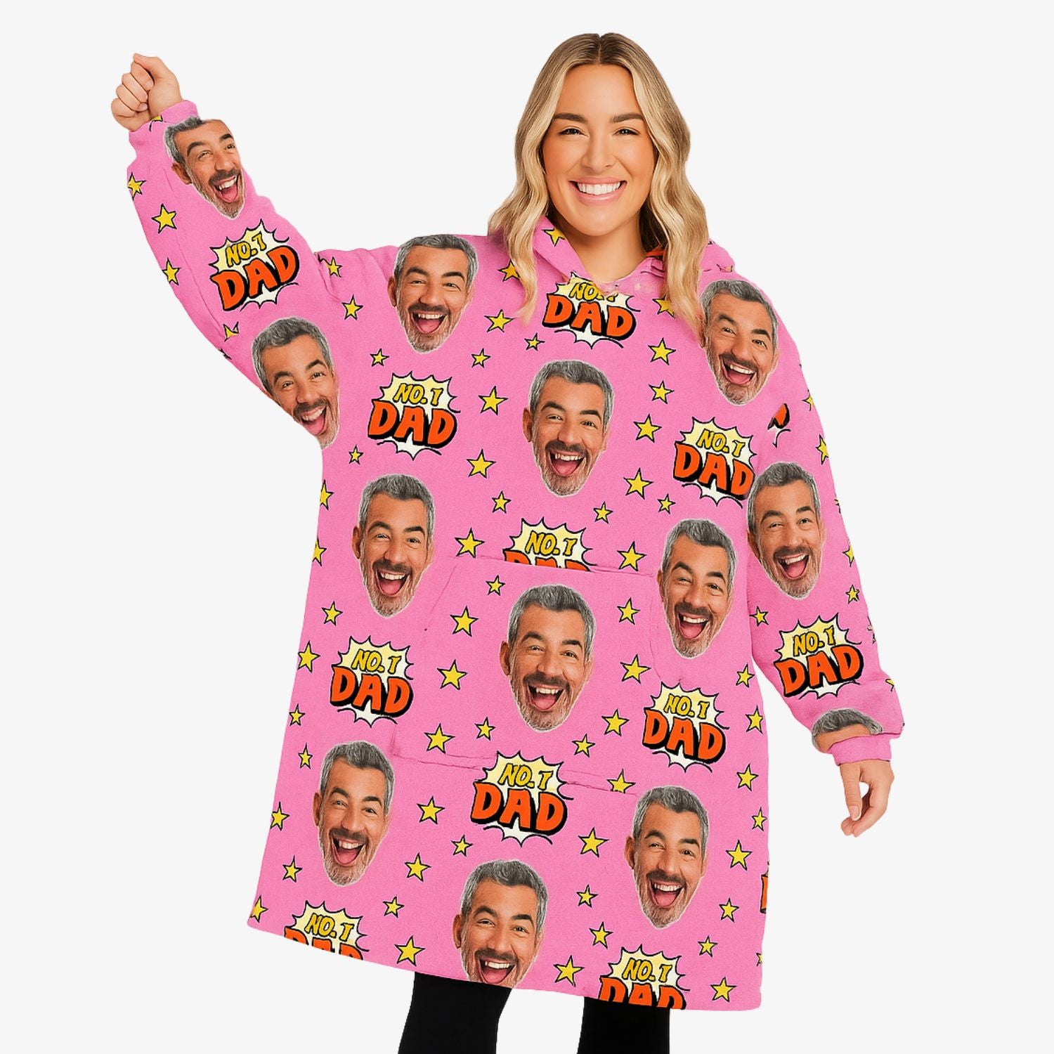 Number 1 Dad Chillzy Hoodie Blanket