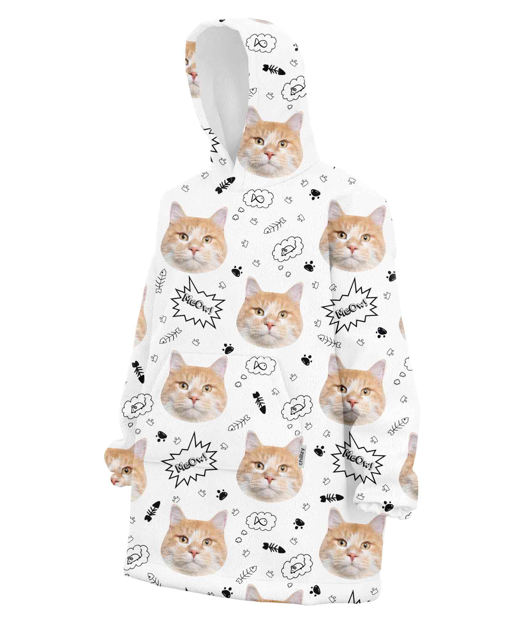 Your Cat Meow Chillzy Hoodie Blanket