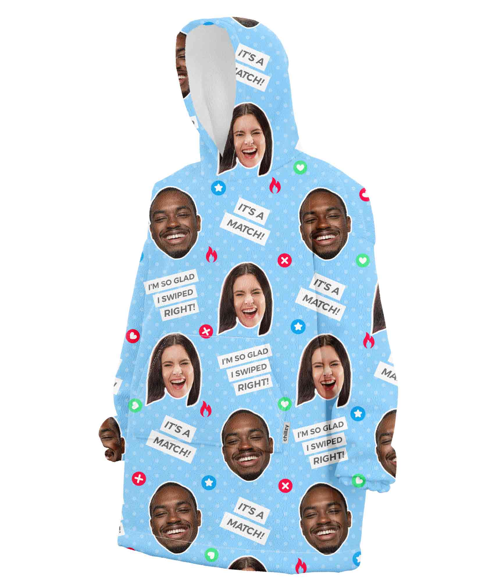 It's a Match Chillzy Hoodie Blanket