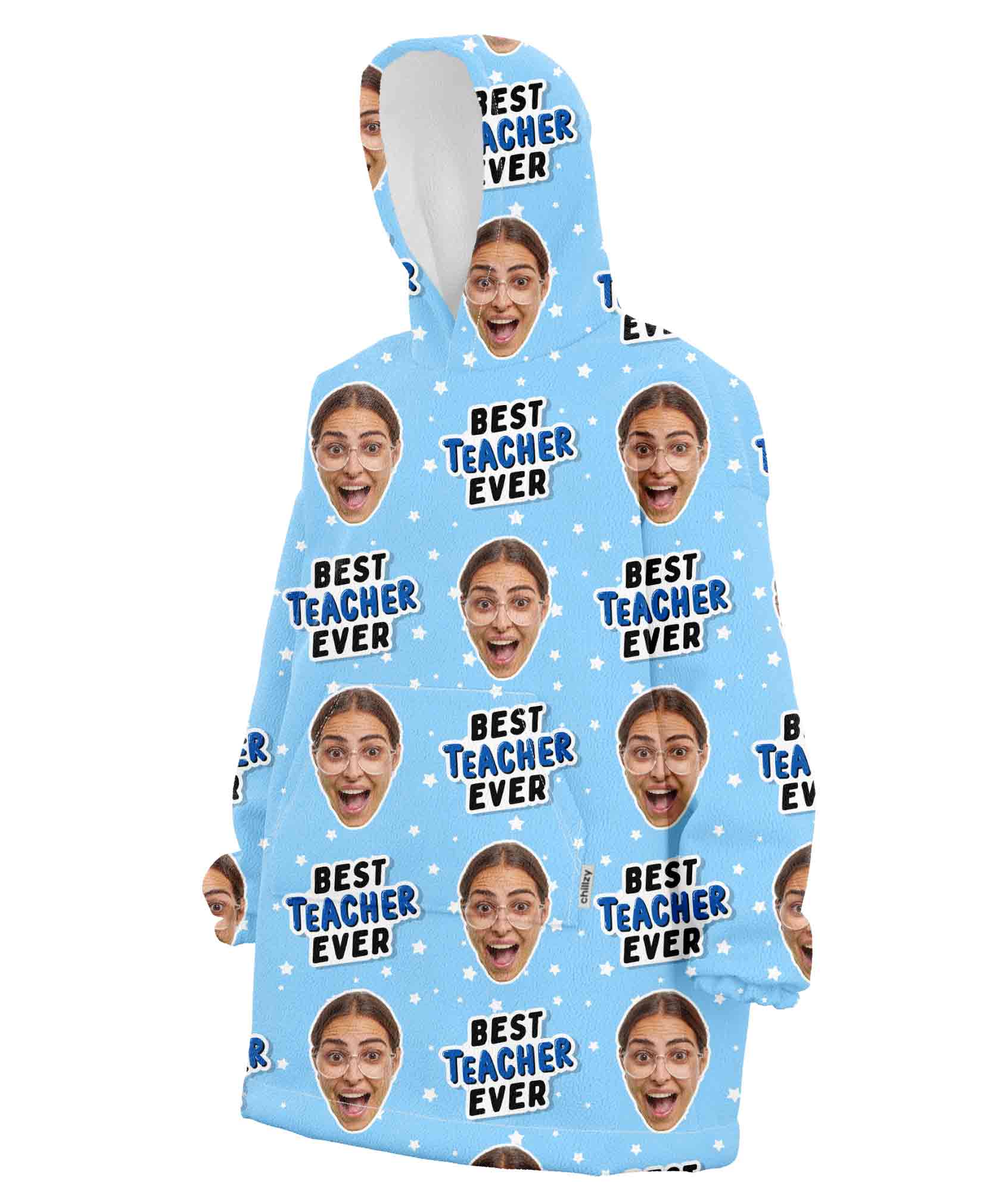 Best Teacher Ever Chillzy Hoodie Blanket