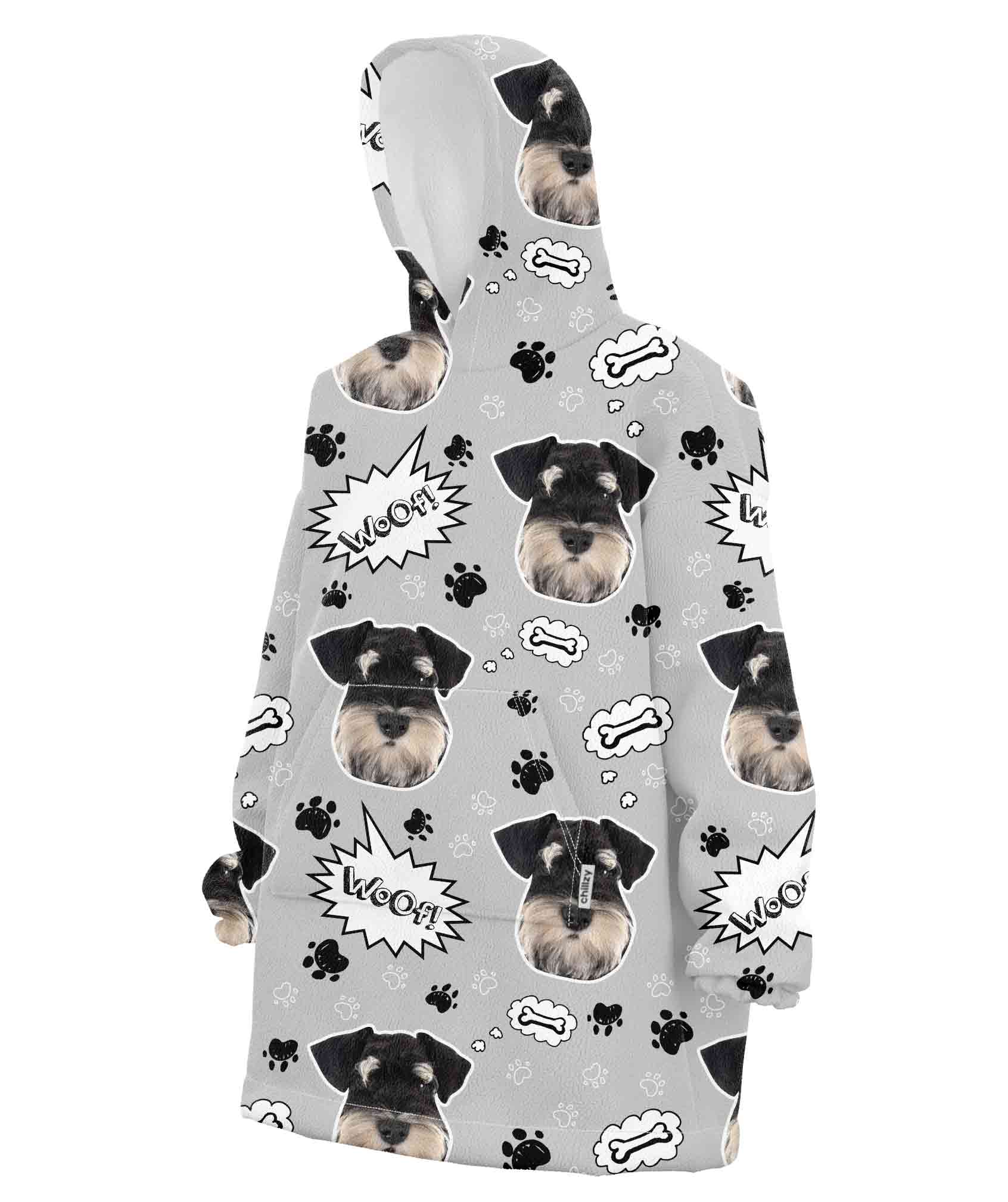Custom Dog Woof Chillzy Hoodie Blanket