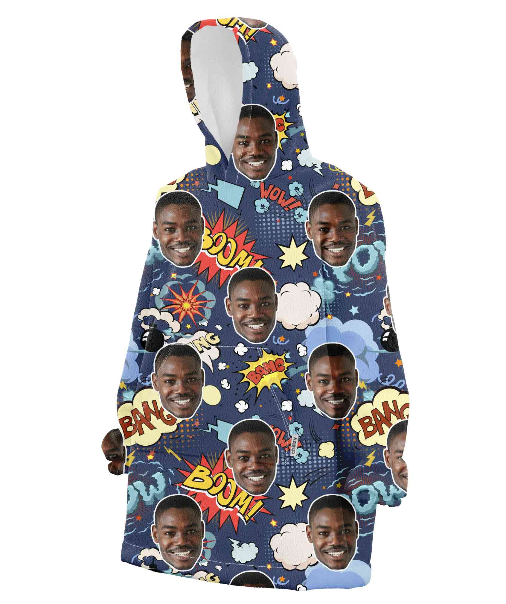Your Face Comic Hoodie Blanket