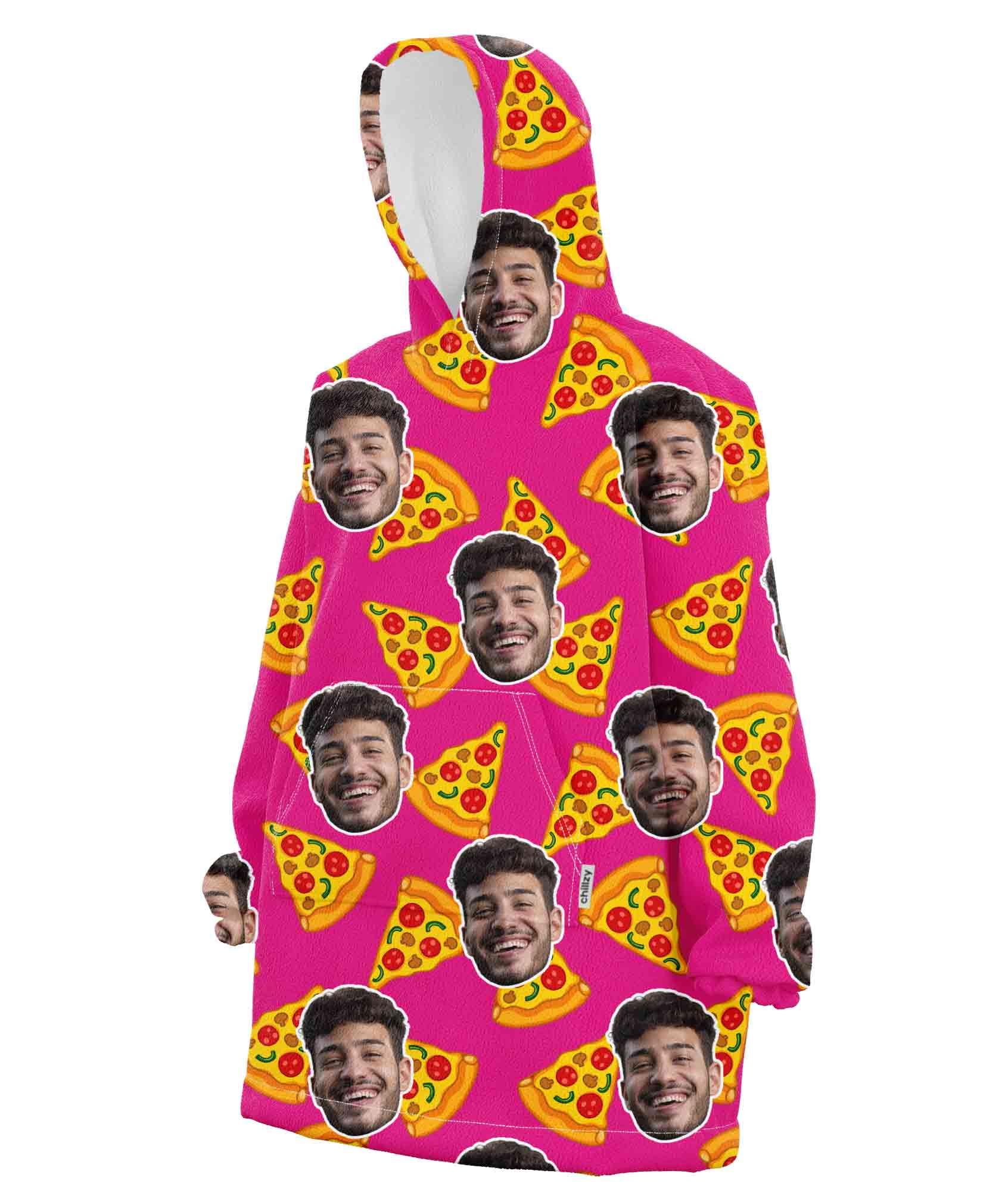 Your Face Pizza Chillzy Hoodie Blanket