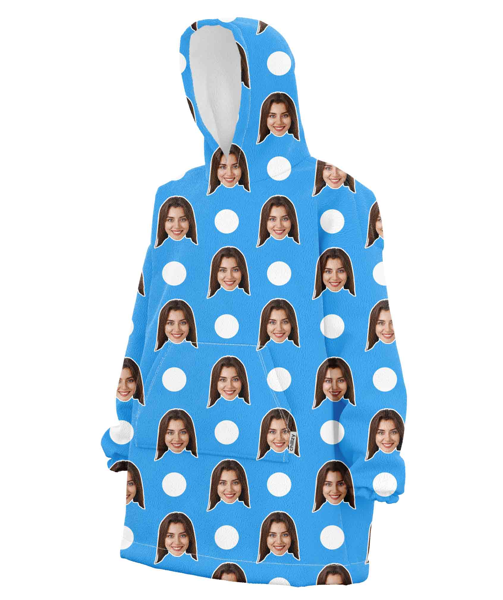 Polka Face Chillzy Hoodie Blanket