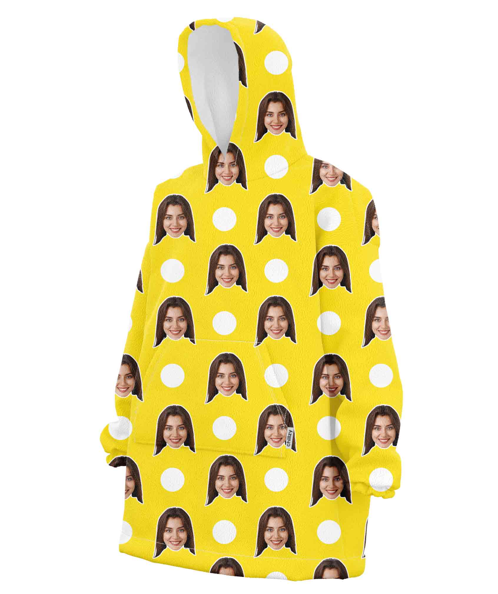 Polka Face Chillzy Hoodie Blanket