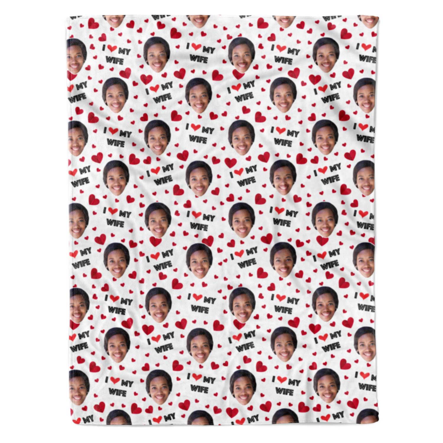 I Love My Wife Personalised Blanket