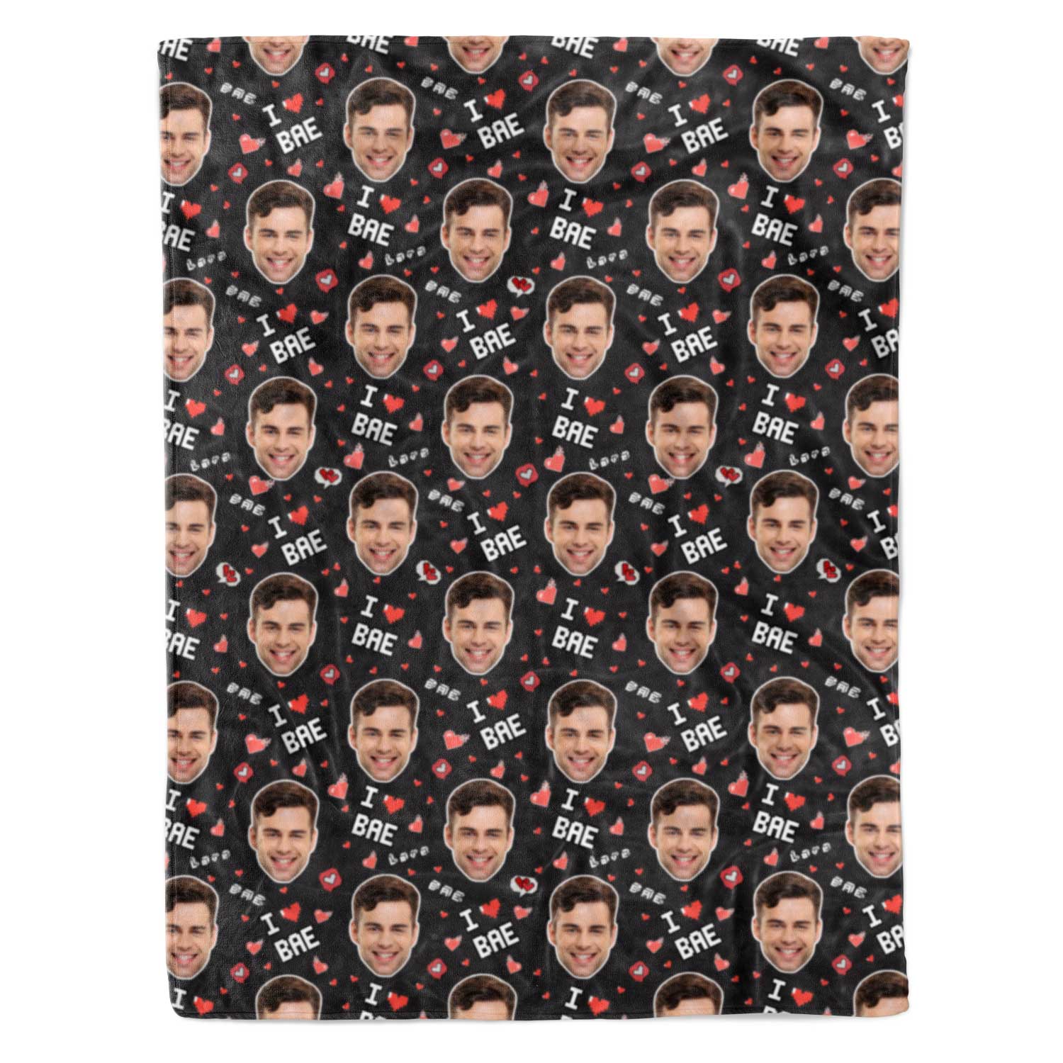 I Love Bae Personalised Blanket