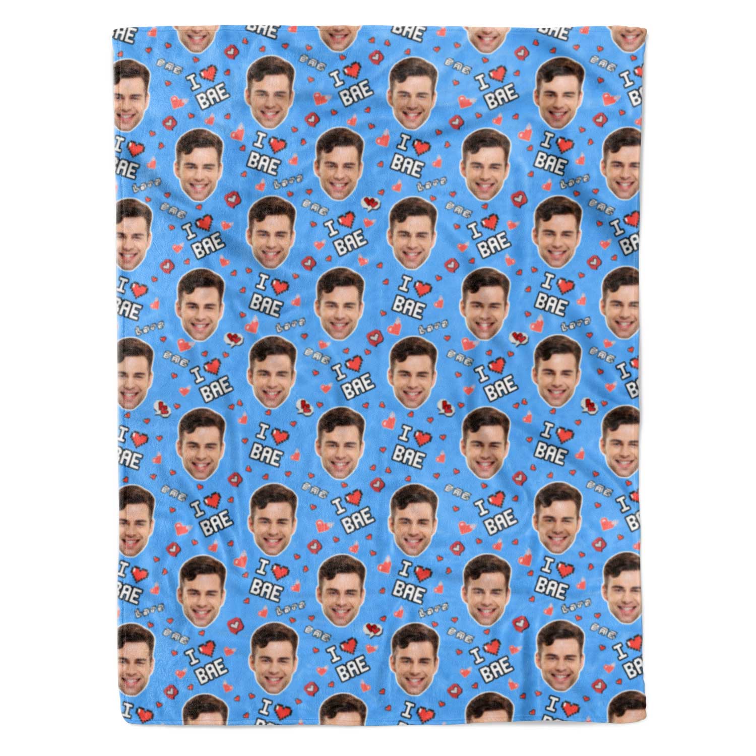 I Love Bae Personalised Blanket