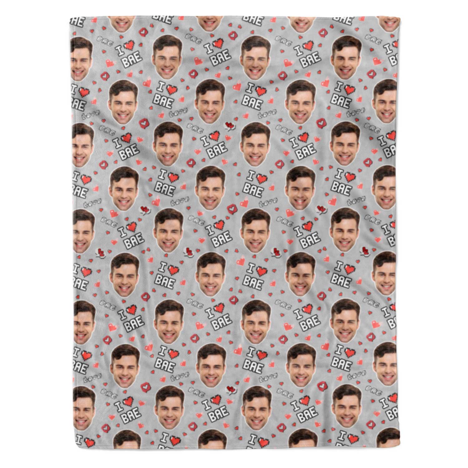 I Love Bae Personalised Blanket
