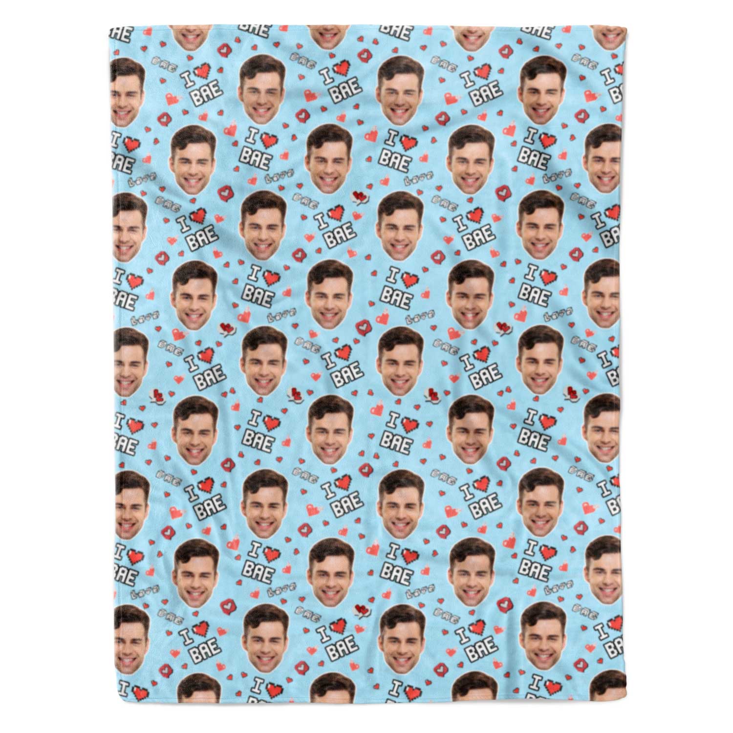 I Love Bae Personalised Blanket