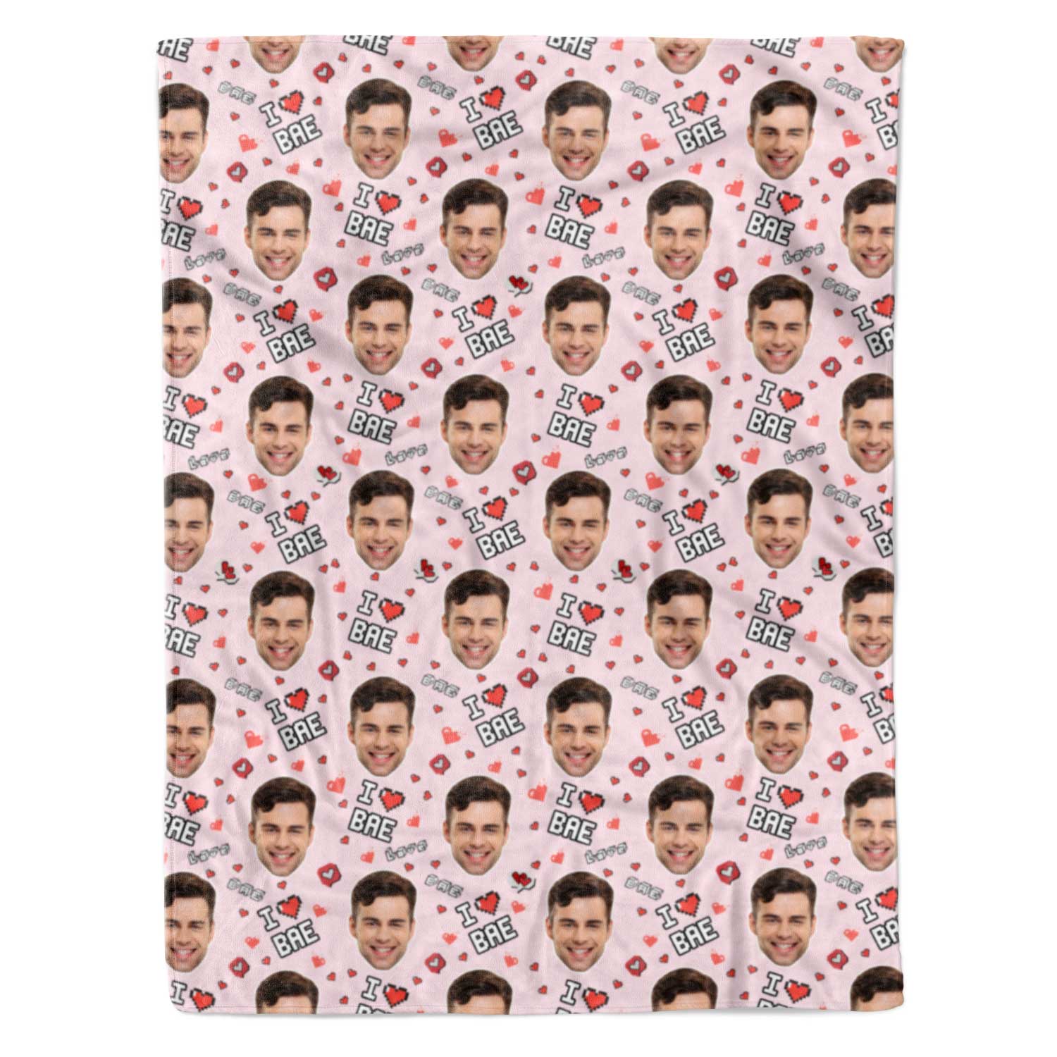 I Love Bae Personalised Blanket