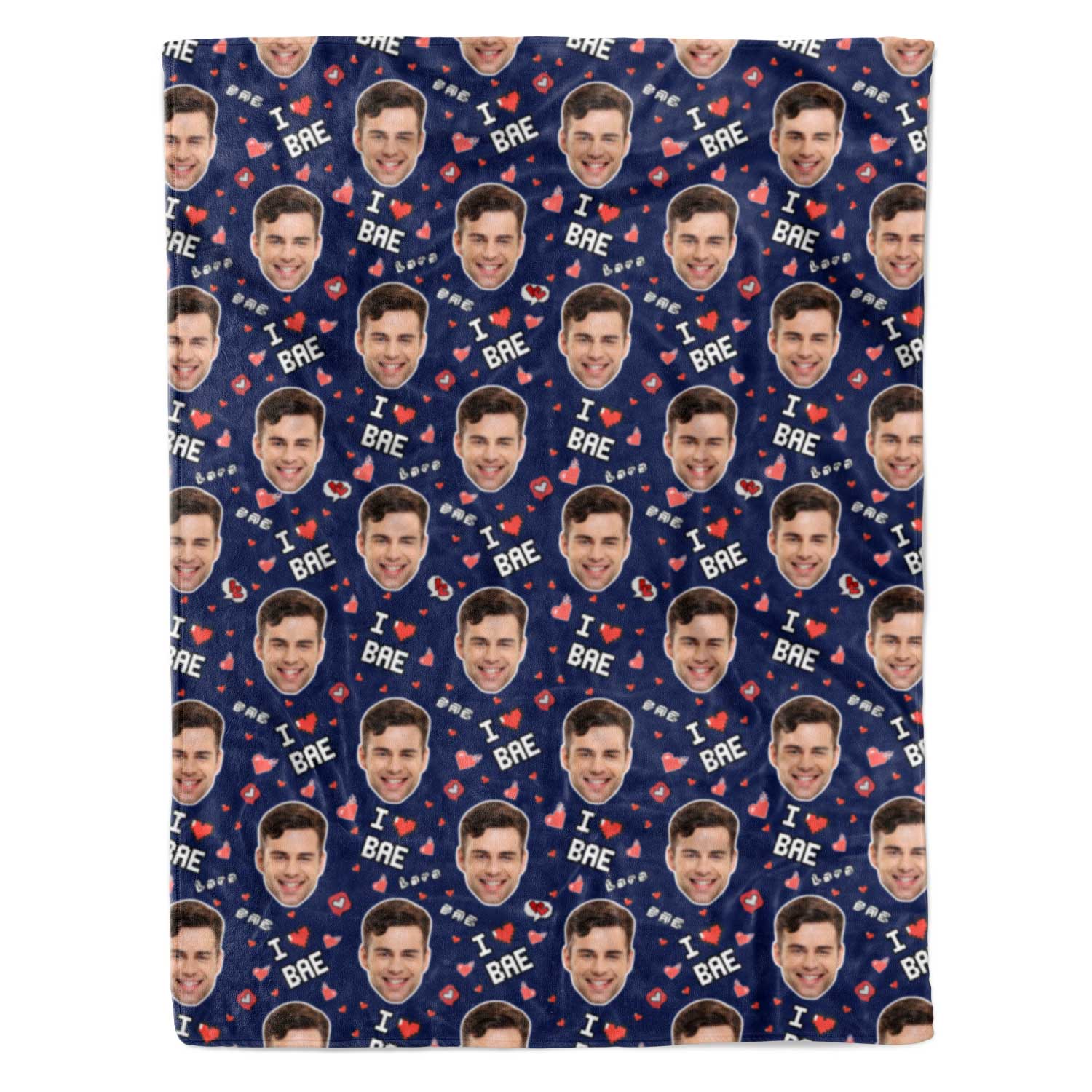 I Love Bae Personalised Blanket