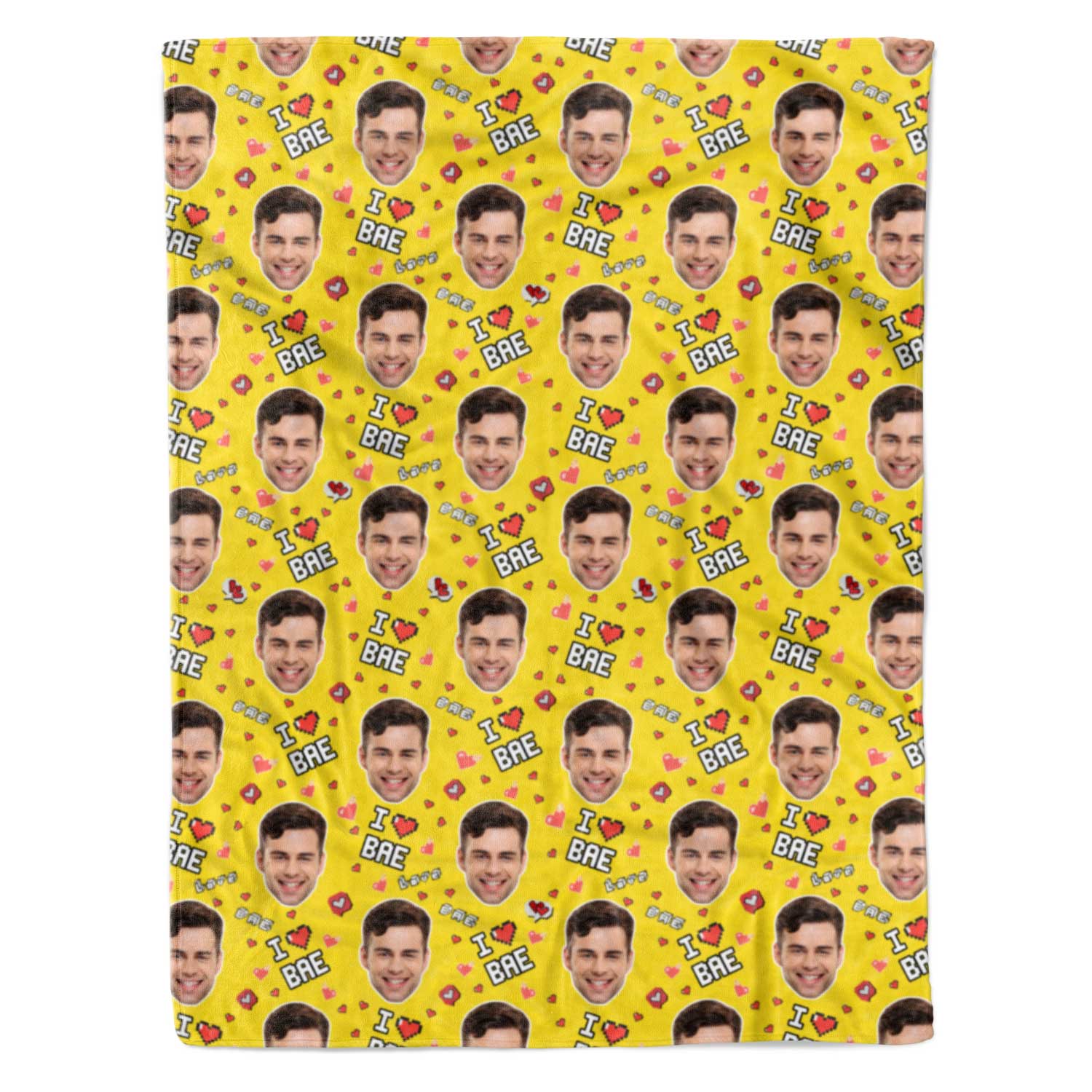 I Love Bae Personalised Blanket