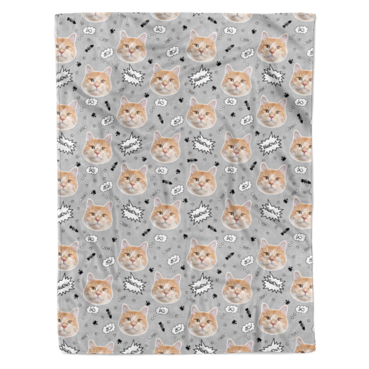 Meow Cat Personalised Blanket