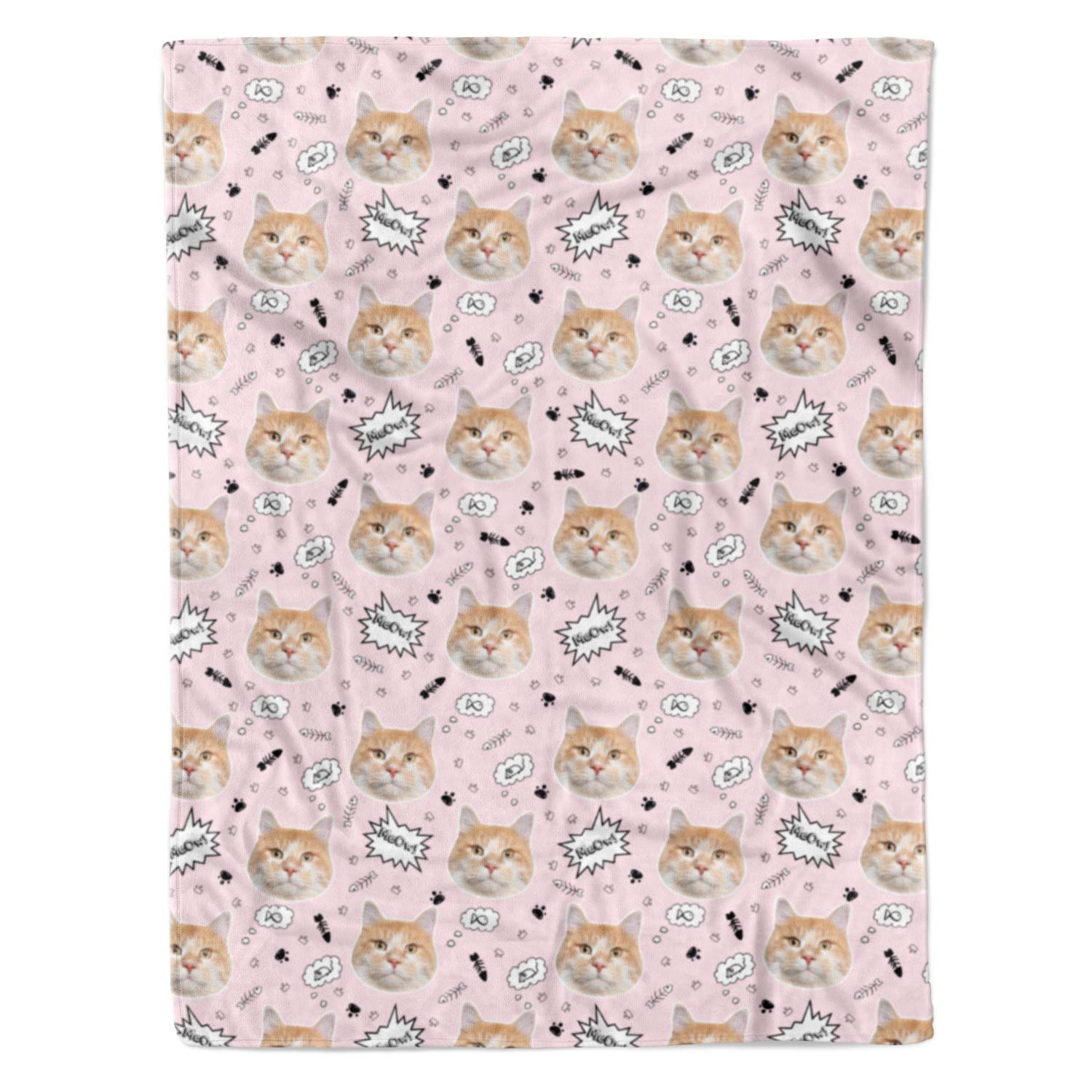 Meow Cat Personalised Blanket