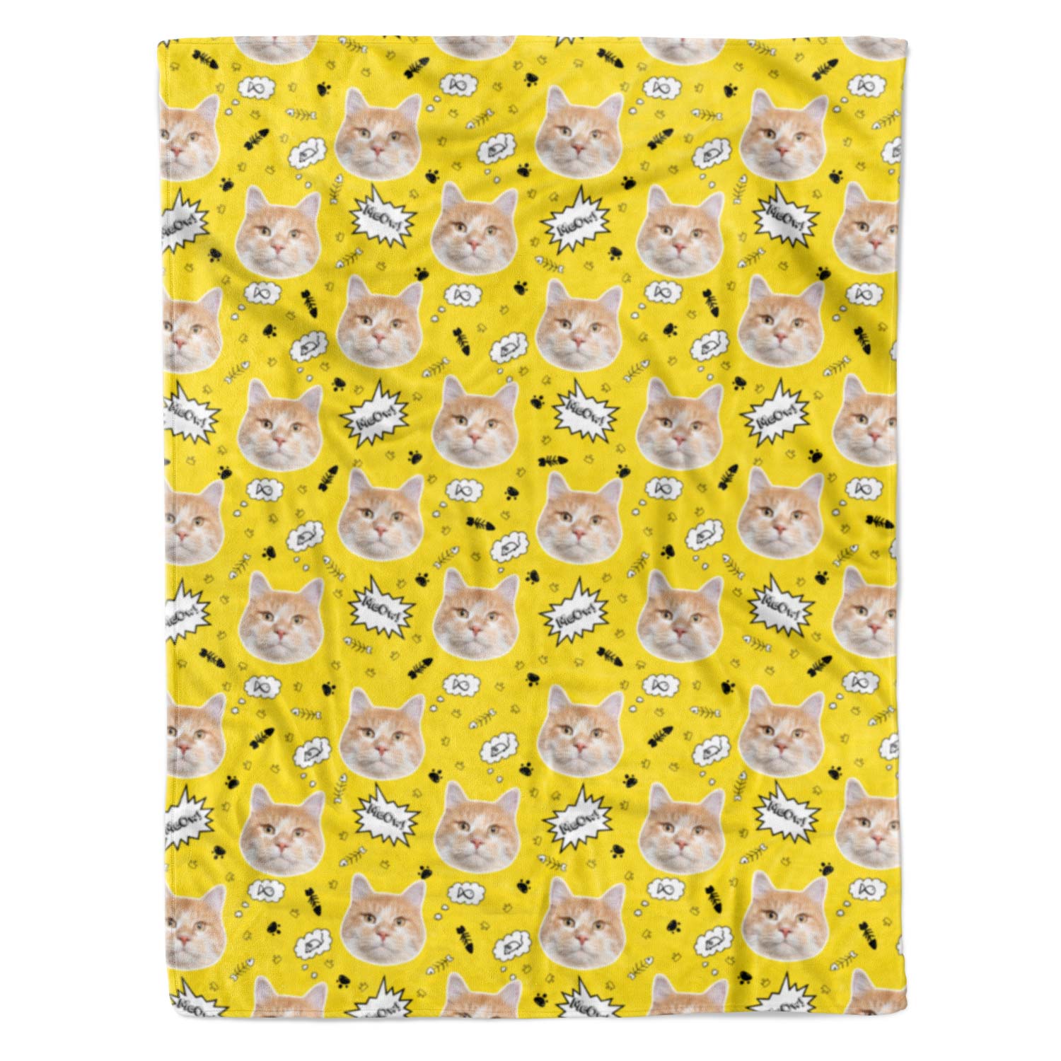Meow Cat Personalised Blanket